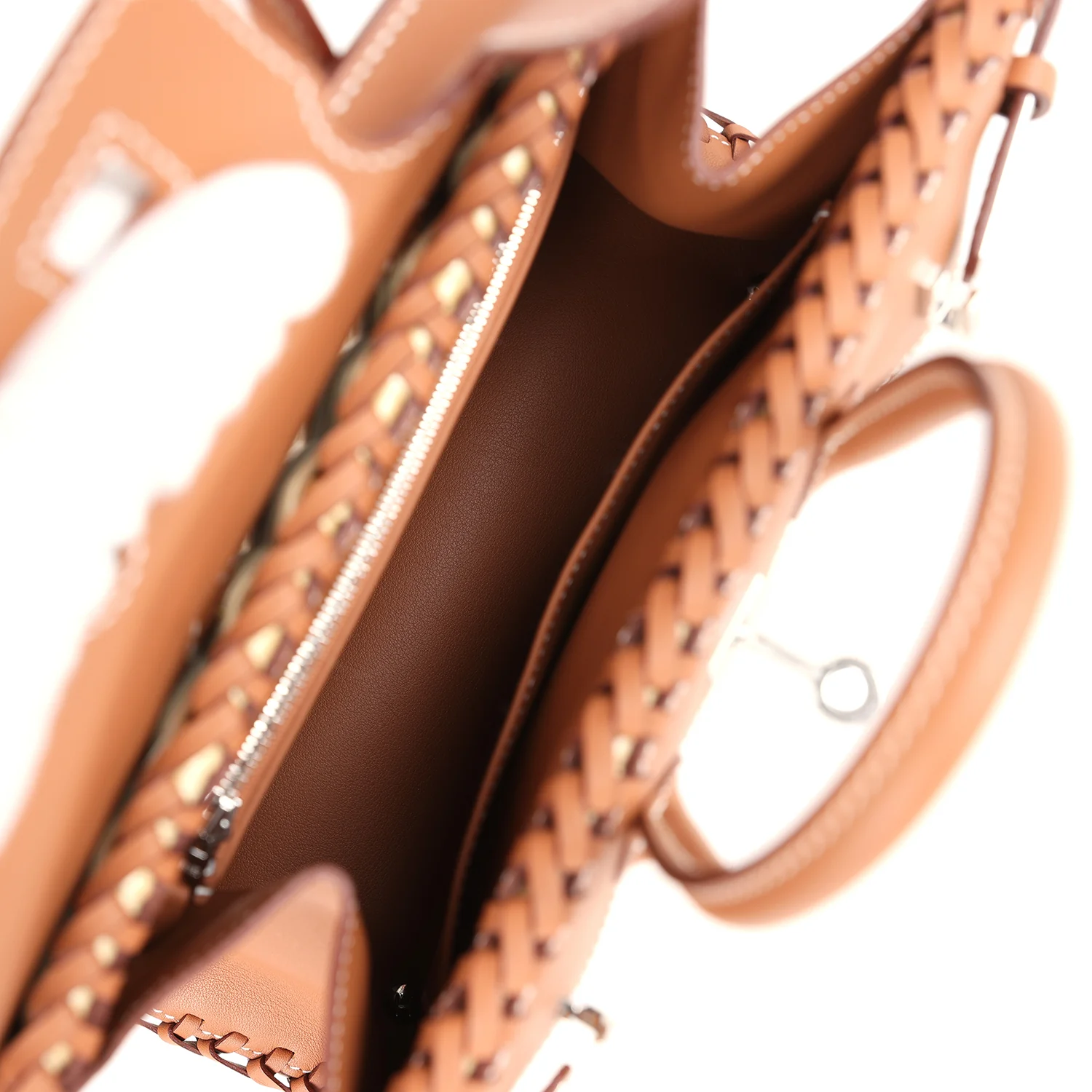 Hermes Picnic Birkin 25 Gold Swift and Stripe Wicker Palladium Hardware - Image 8