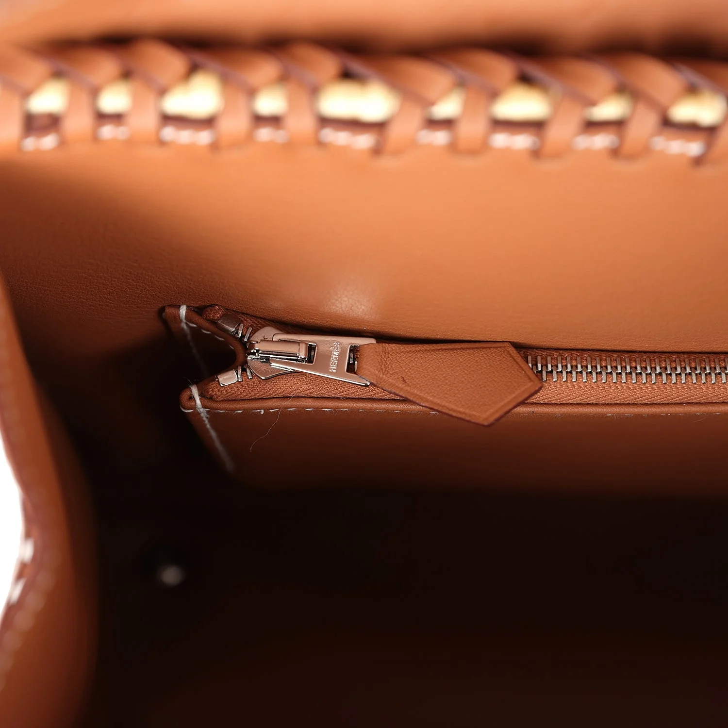 Hermes Picnic Birkin 25 Gold Swift and Stripe Wicker Palladium Hardware - Image 9