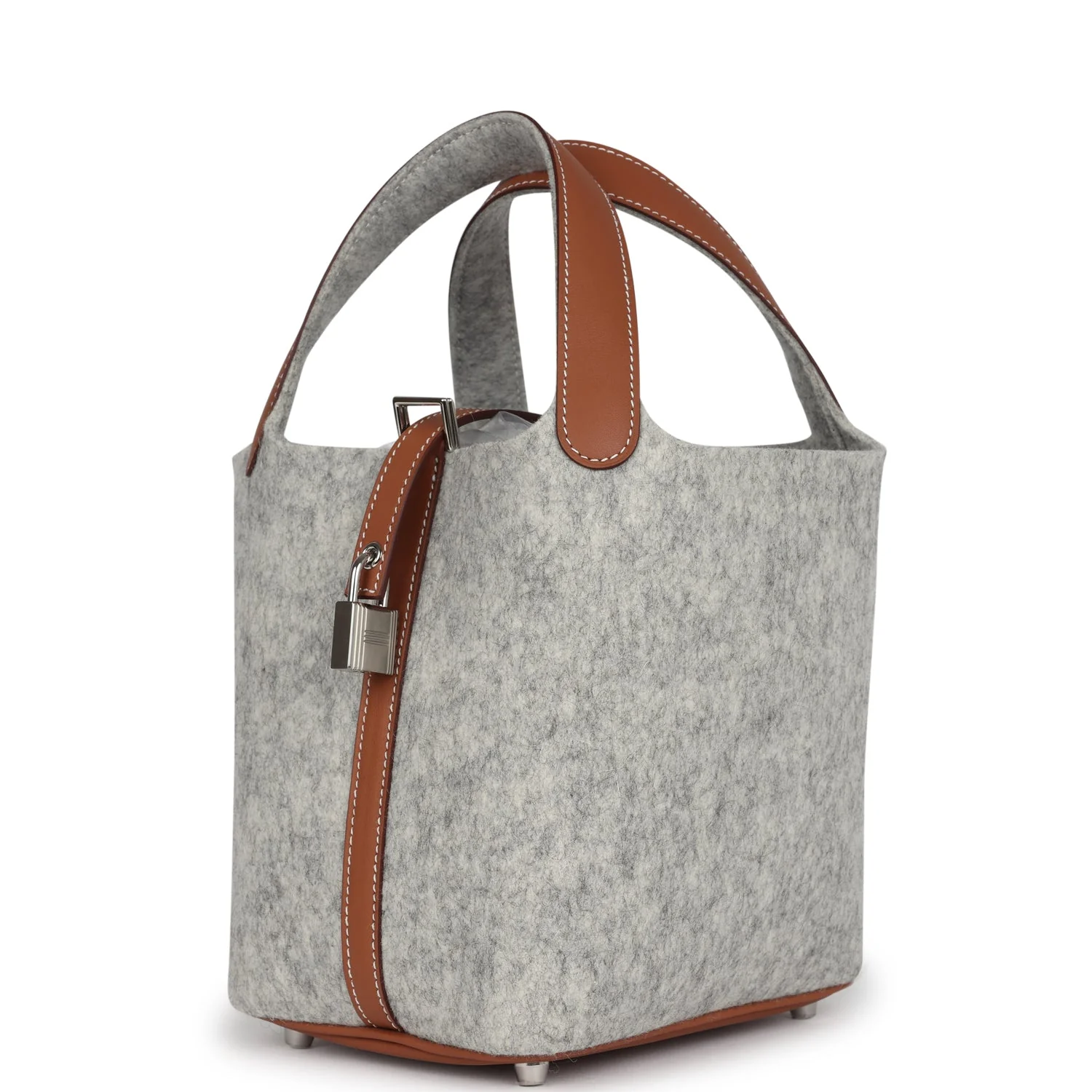 Hermes Picotin Lock 18 Gris Clair Feutre and Gold Swift Palladium Hardware - Image 5