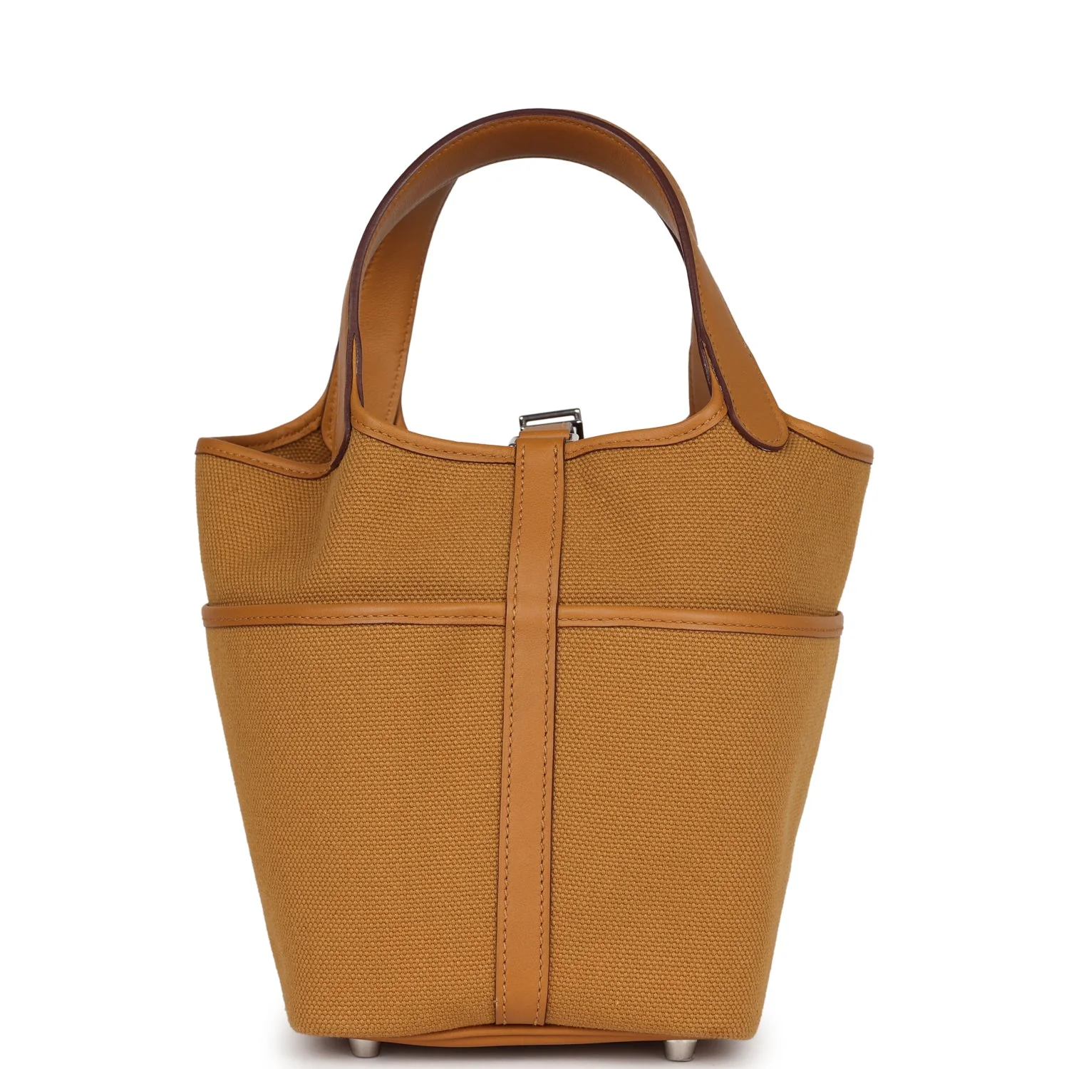 Hermes Picotin Cargo 18 Sesame Swift and Toile Canvas Palladium Hardware - Image 4