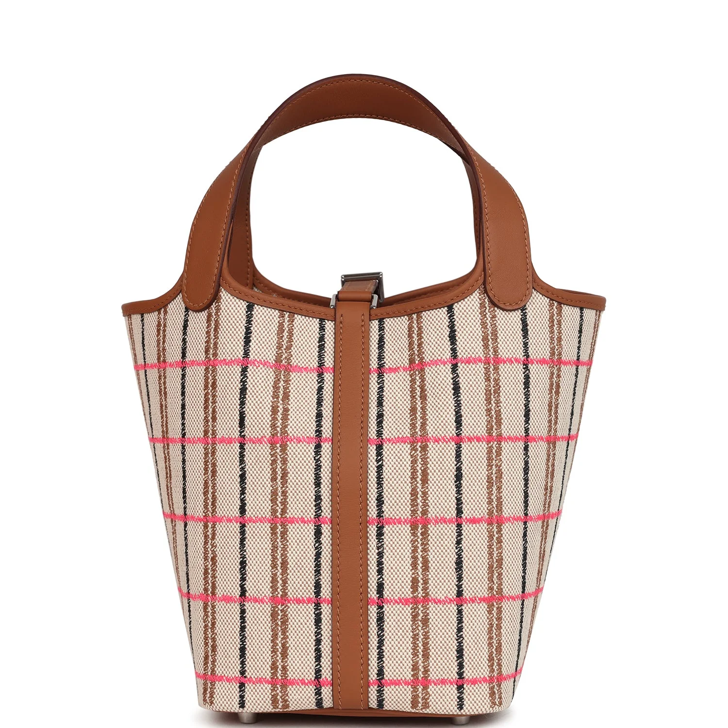 Hermes Picotin Lock 18 Gold, Ecru-Beige, Rose Pop, Black Toile H and Fauve Swift and Toile H Palladium Hardware - Image 4