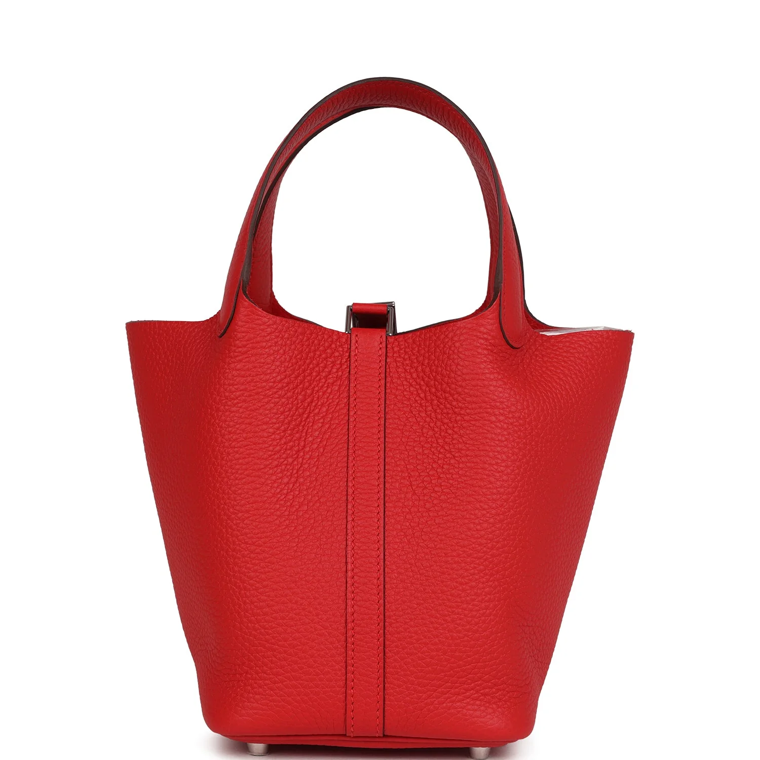Hermes Picotin Lock 18 Rouge Radieux Clemence Palladium Hardware - Image 4
