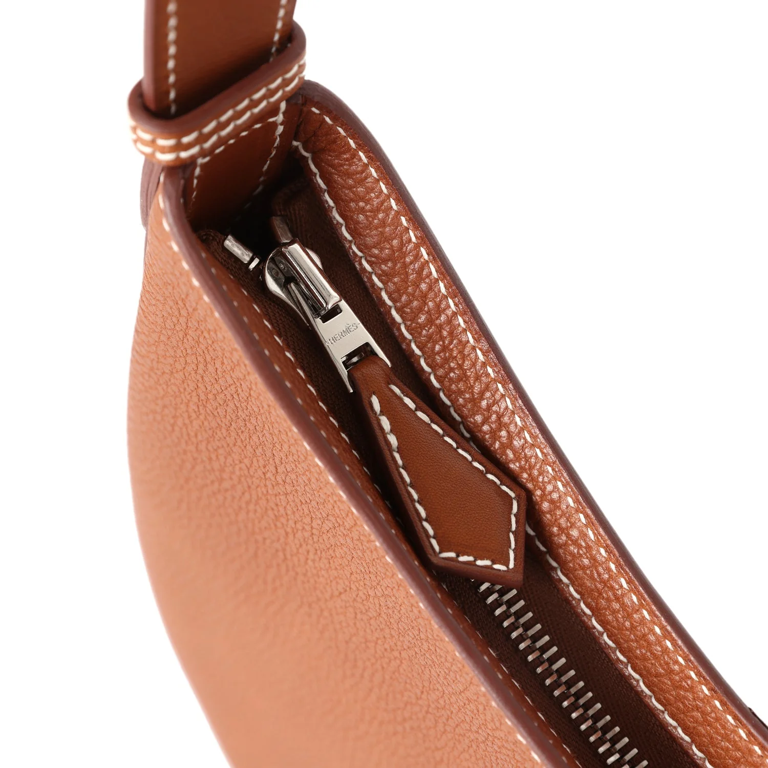 Hermes P'tit Arcon Bag Fauve Barenia Faubourg Palladium Hardware - Image 8