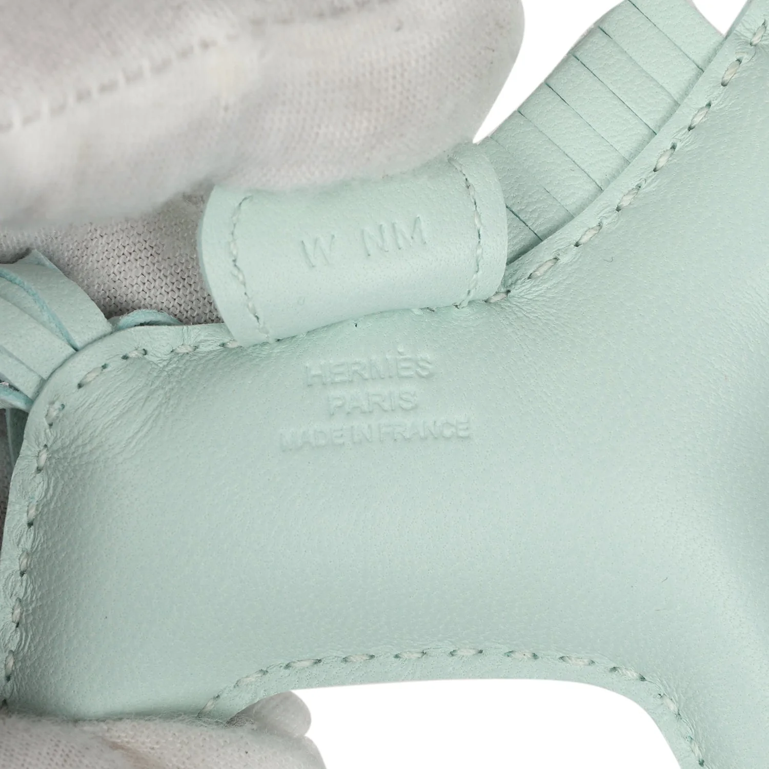 Hermes Rodeo Bag Charm PM Vert Peppermint Milo Lambskin - Image 3