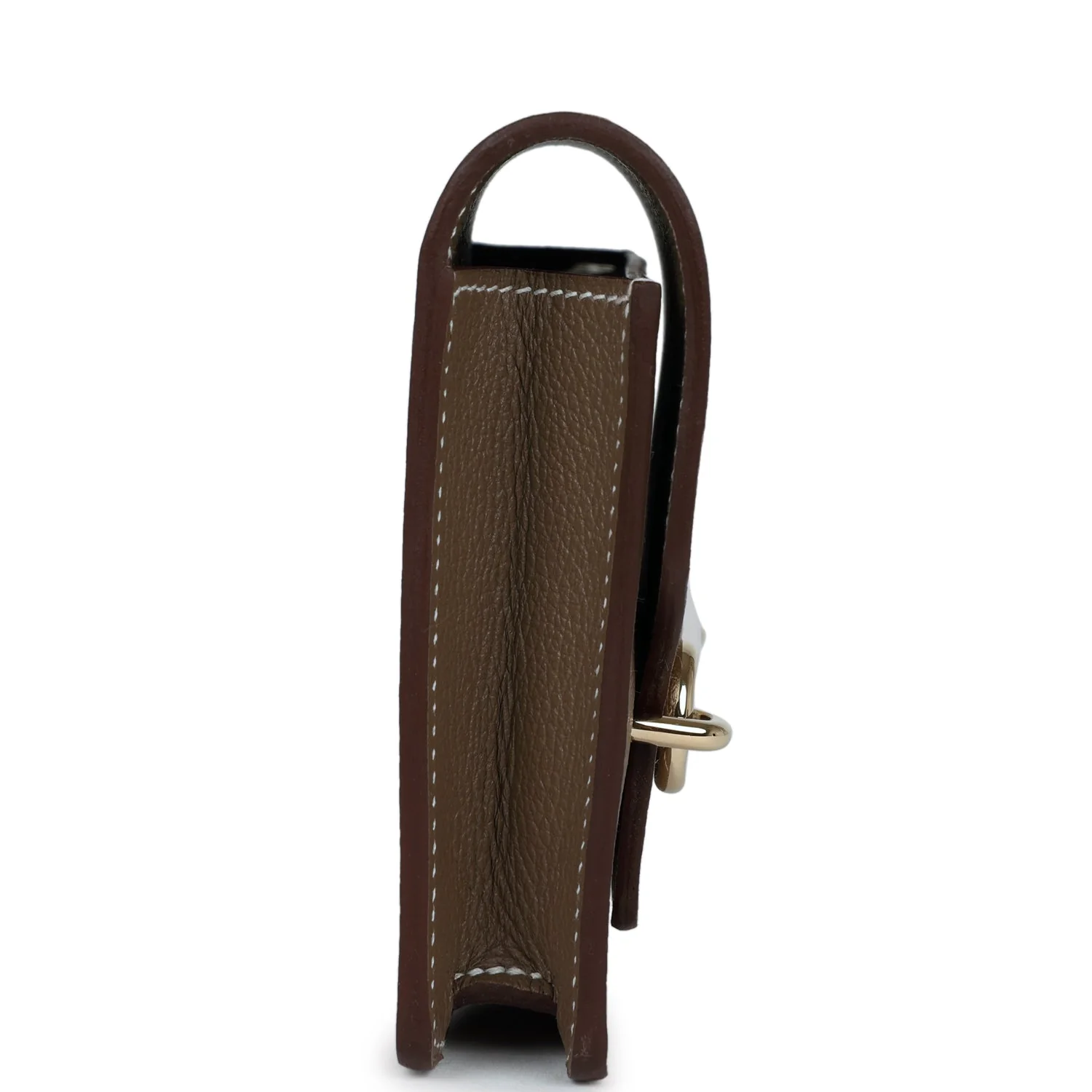 Hermes Roulis Slim Wallet Etoupe Evercolor Gold Hardware - Image 3