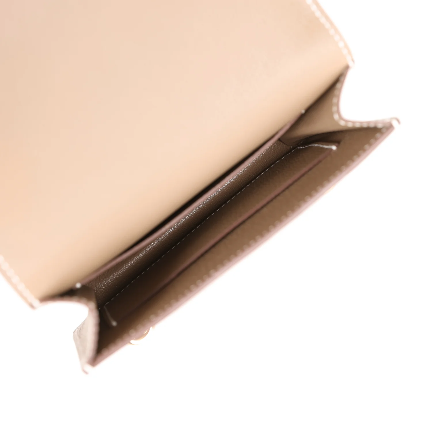 Hermes Roulis Slim Wallet Etoupe Evercolor Gold Hardware - Image 9