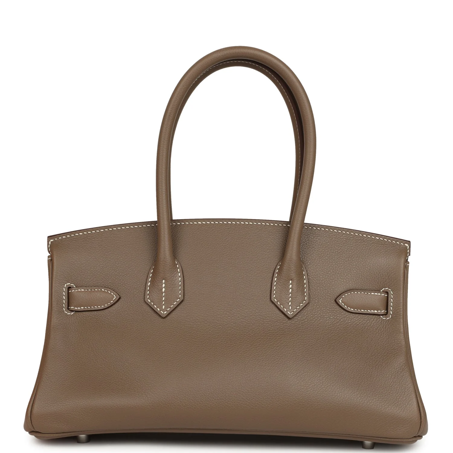Hermes Shoulder Birkin Light 29 Etoupe Evercolor Palladium Hardware - Image 4