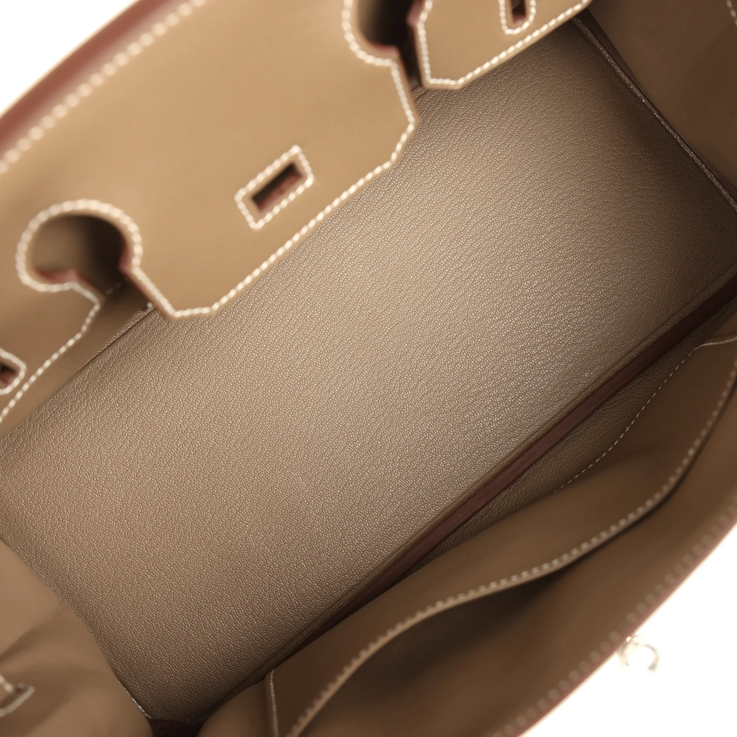 Hermes Shoulder Birkin Light 29 Etoupe Evercolor Palladium Hardware - Image 8