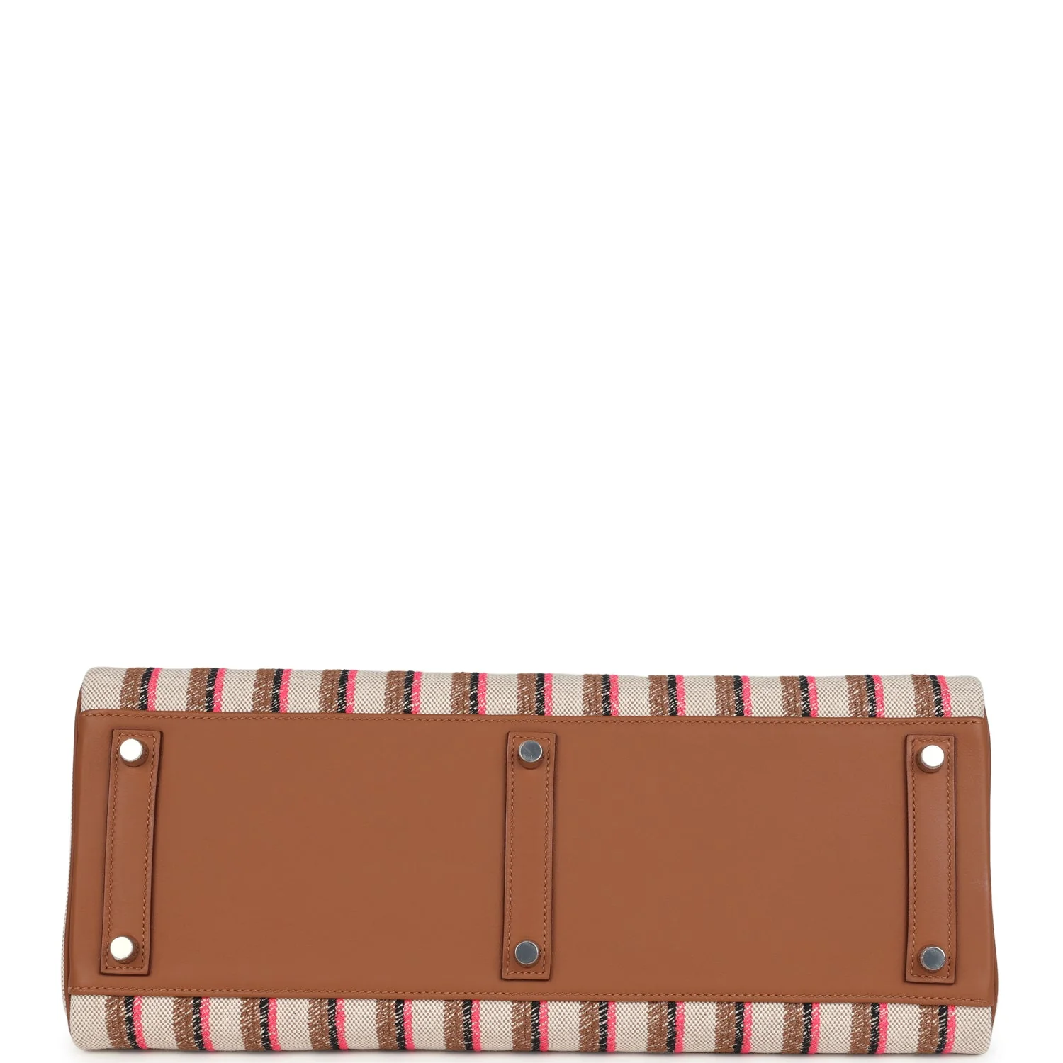 Hermes Shoulder Birkin Light 39 Multicolor Toile and Gold Swift Palladium Hardware - Image 6