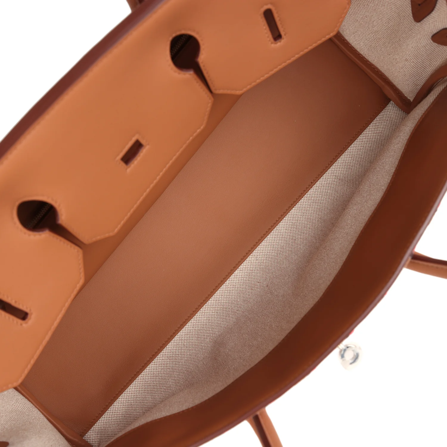 Hermes Shoulder Birkin Light 39 Multicolor Toile and Gold Swift Palladium Hardware - Image 8