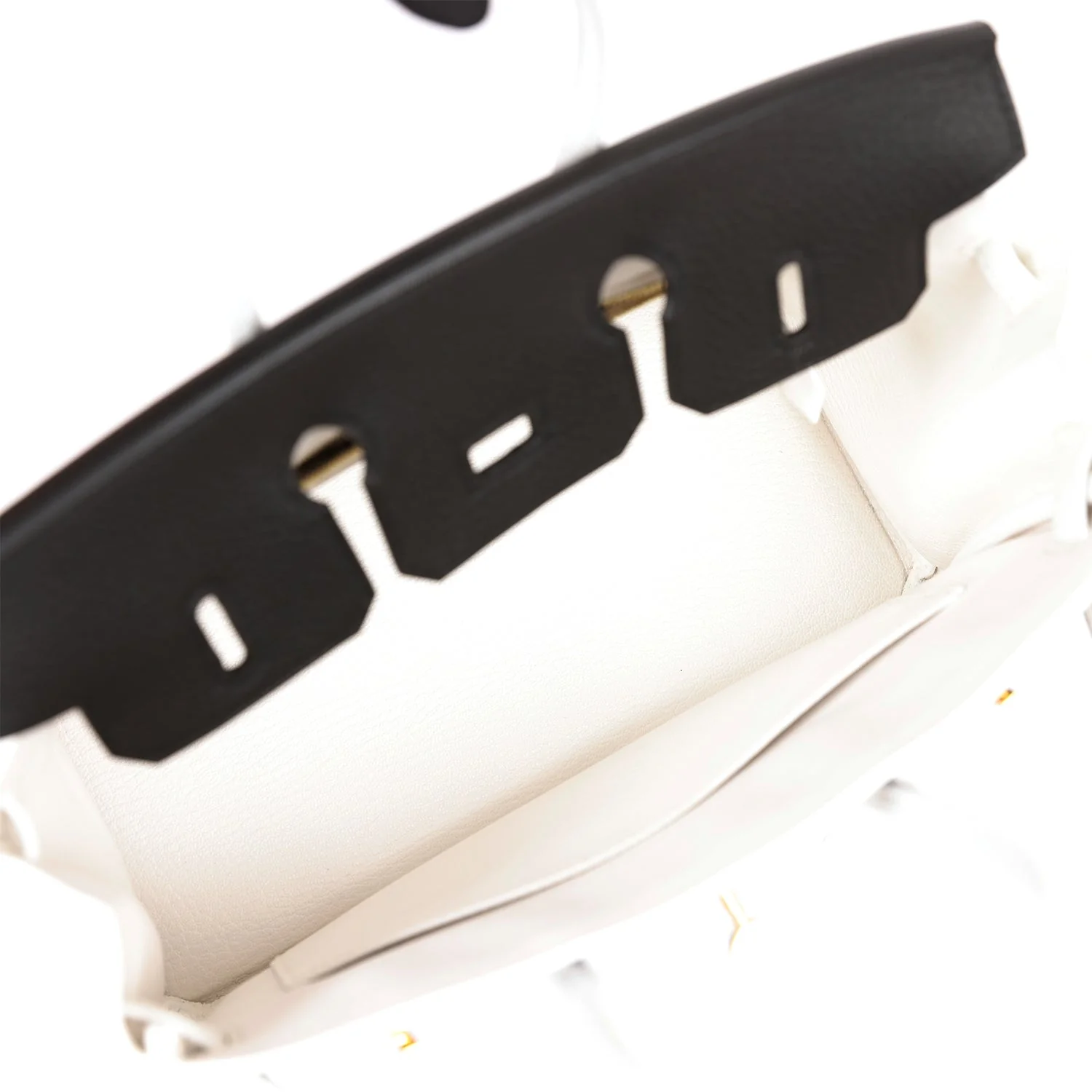 Hermes Special Order (HSS) Birkin 25 Black and White Clemence Gold Hardware - Image 8