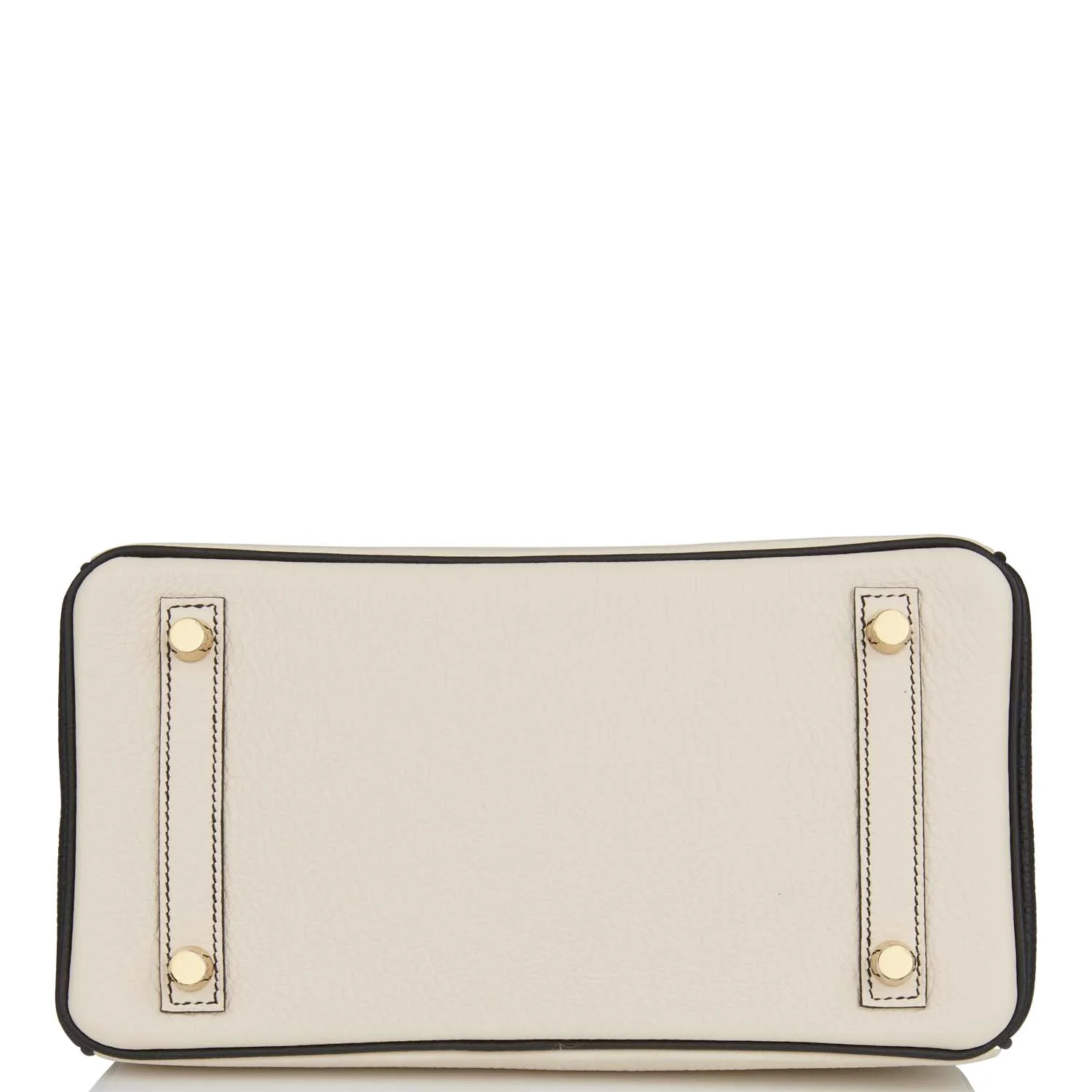 Hermes Special Order (HSS) Birkin 25 Craie and Black Togo Brushed Gold Hardware - Image 5