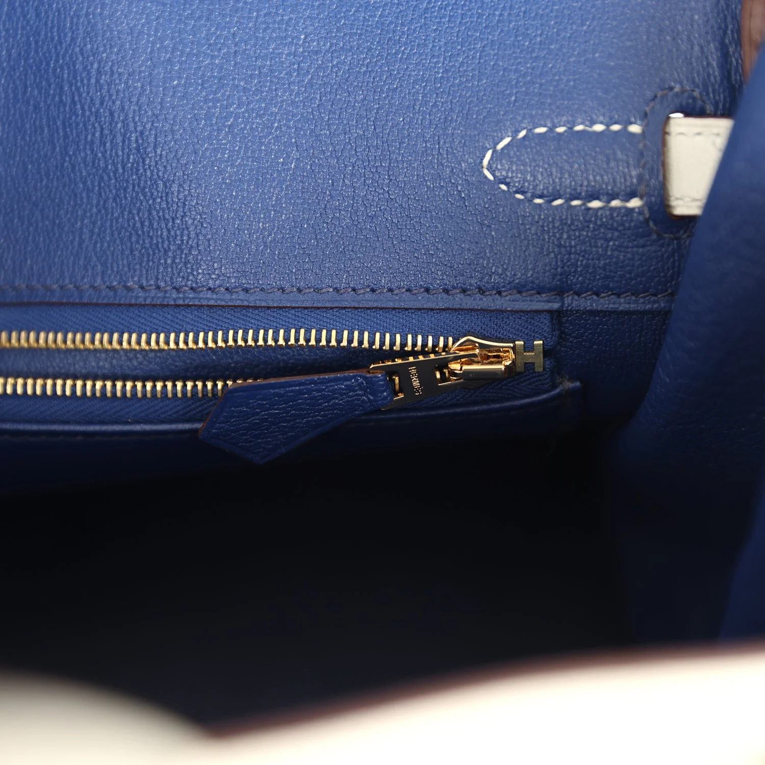 Hermes Special Order (HSS) Birkin 25 Gris Perle Verso Ostrich Brushed Gold Hardware - Image 9