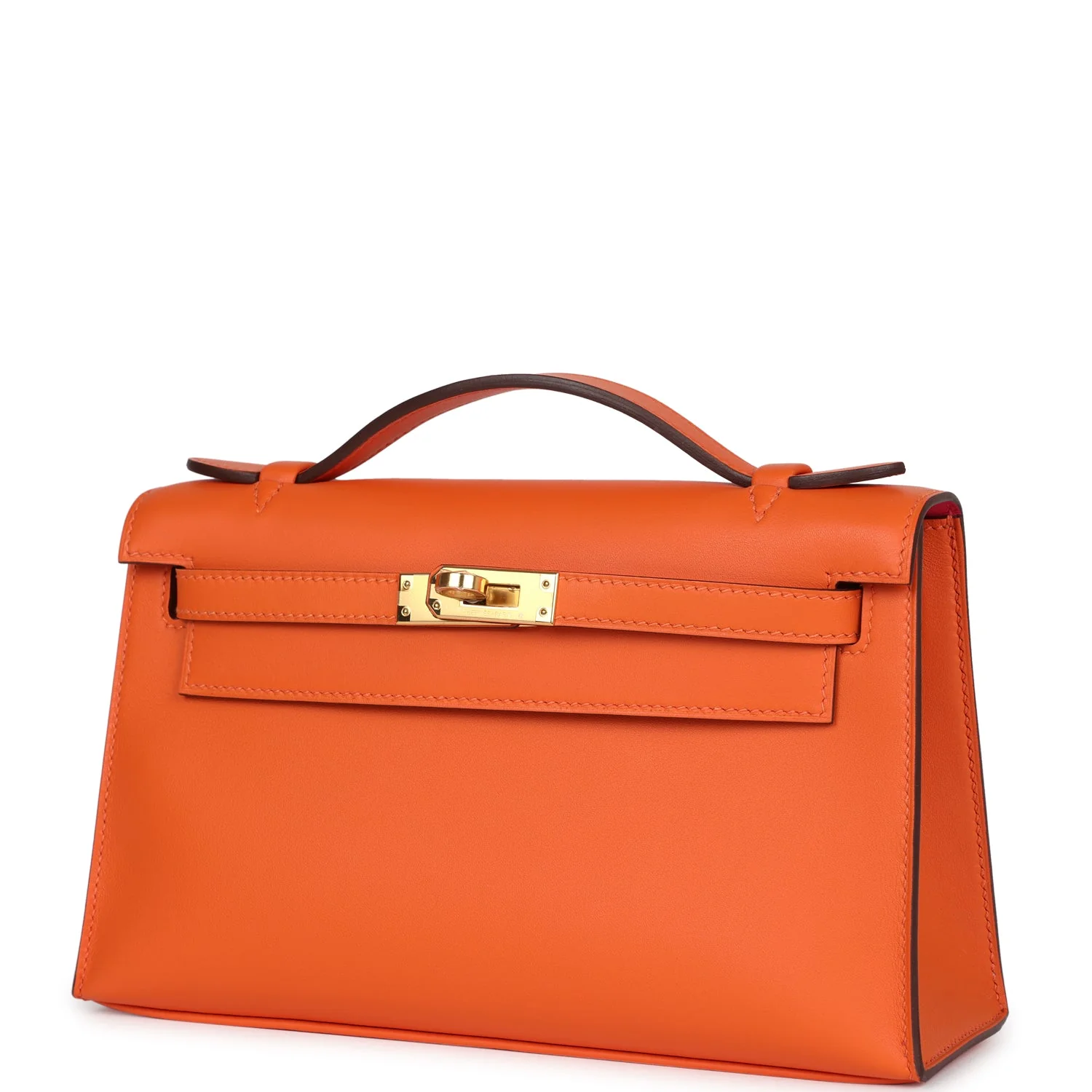 Hermes Special Order (HSS) Kelly Pochette Orange Verso Swift Gold Hardware - Image 5