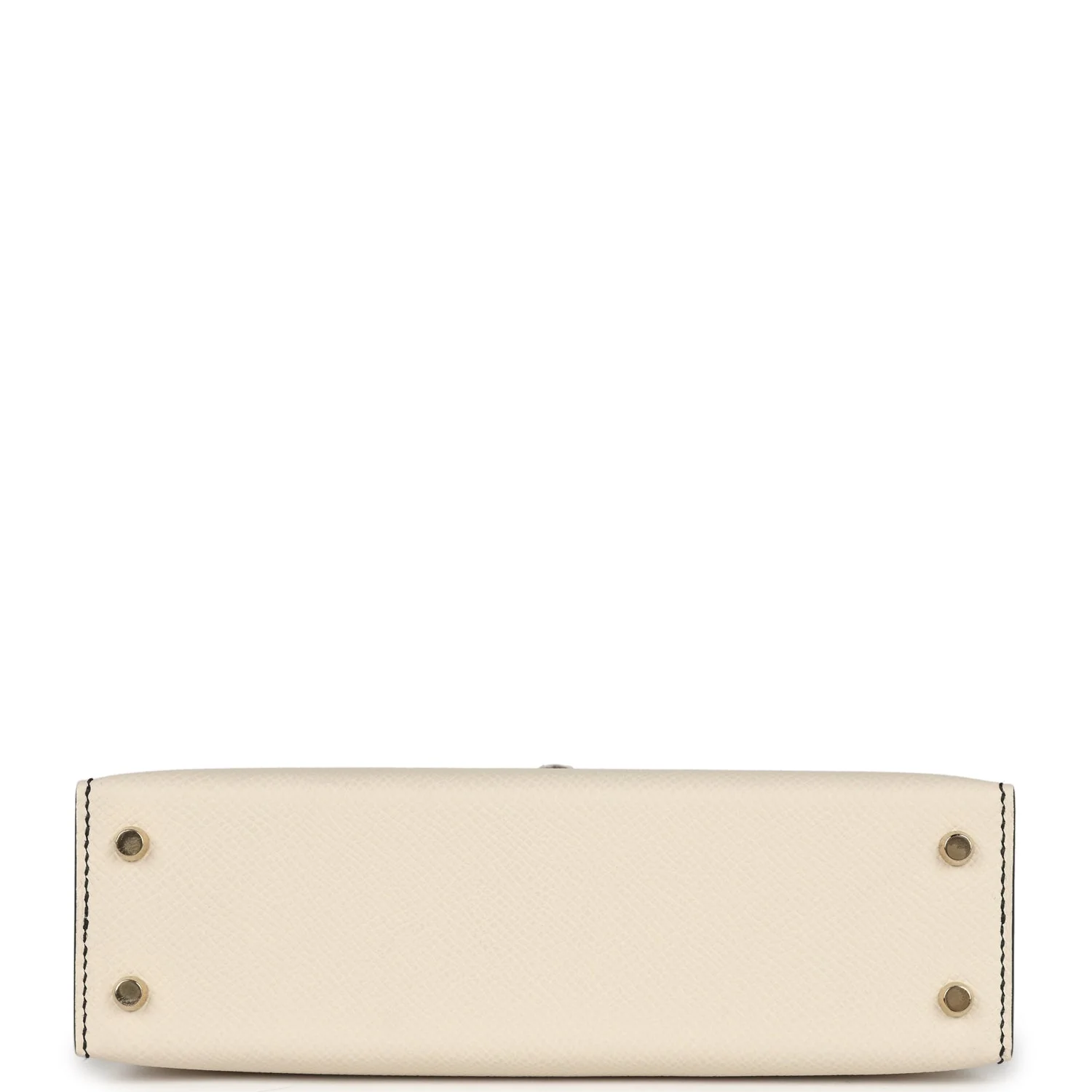 Hermes Special Order (HSS) Kelly Sellier 20 Craie and Black Epsom Permabrass Hardware - Image 6