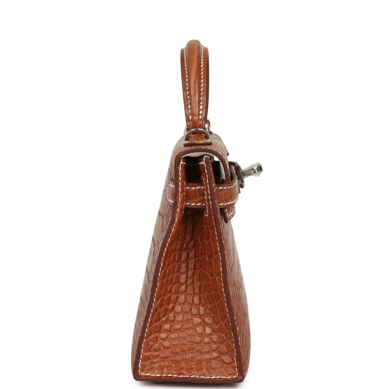 Hermes Special Order (HSS) Kelly Sellier 20 Gold Verso Matte Alligator Palladium Hardware - Image 3