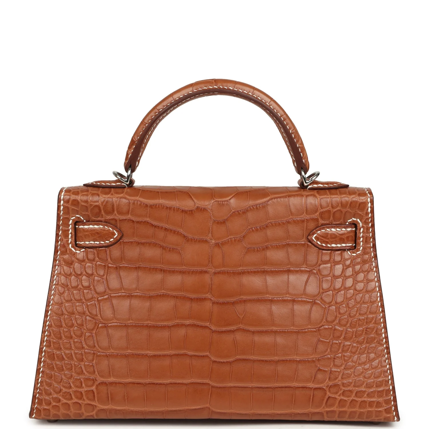 Hermes Special Order (HSS) Kelly Sellier 20 Gold Verso Matte Alligator Palladium Hardware - Image 4