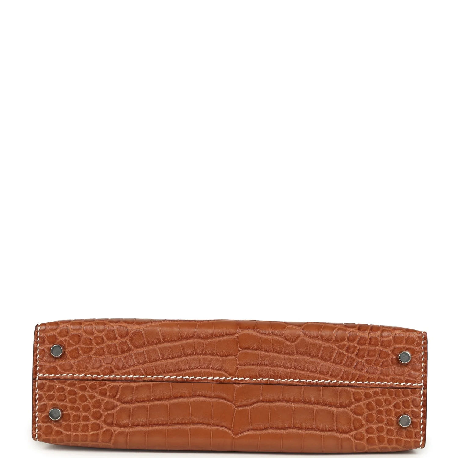 Hermes Special Order (HSS) Kelly Sellier 20 Gold Verso Matte Alligator Palladium Hardware - Image 6