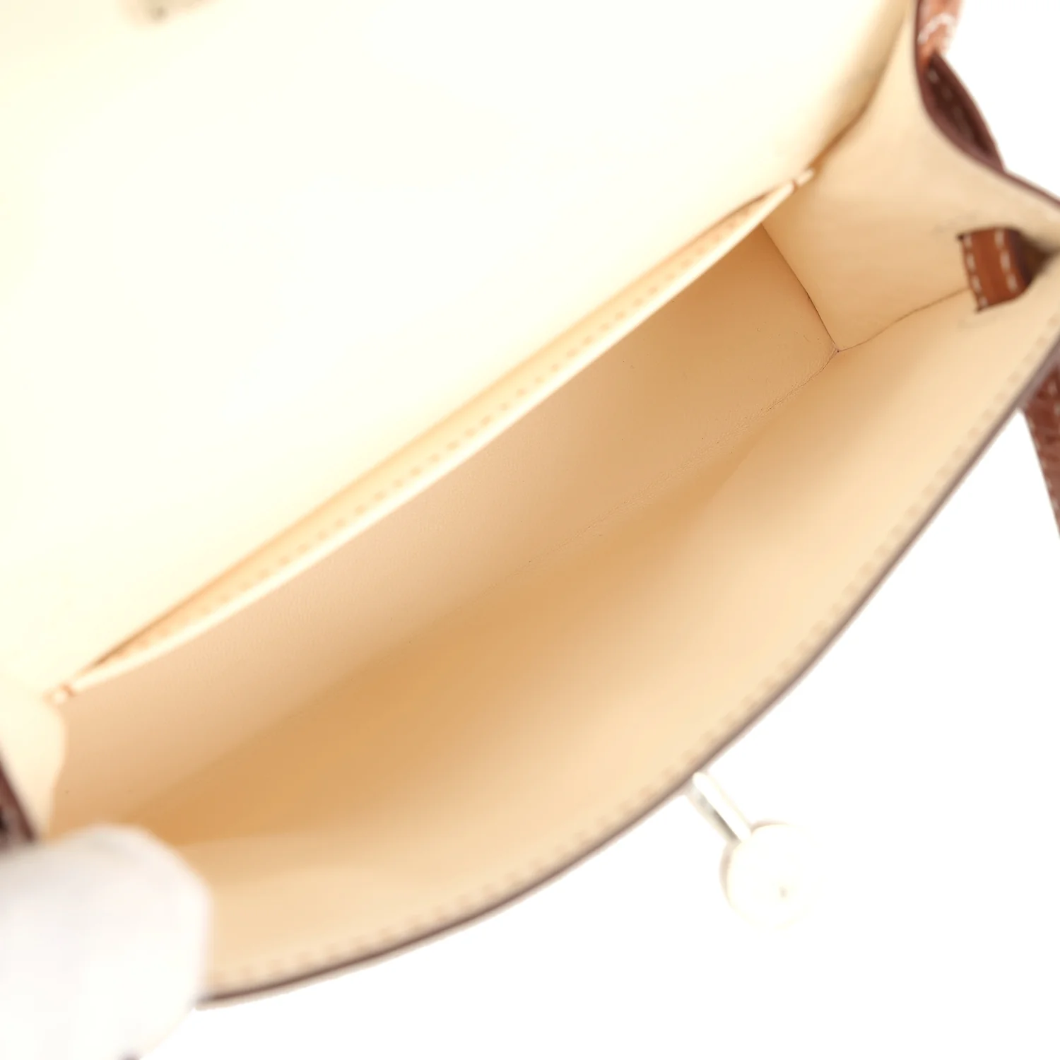 Hermes Special Order (HSS) Kelly Sellier 20 Gold Verso Matte Alligator Palladium Hardware - Image 8