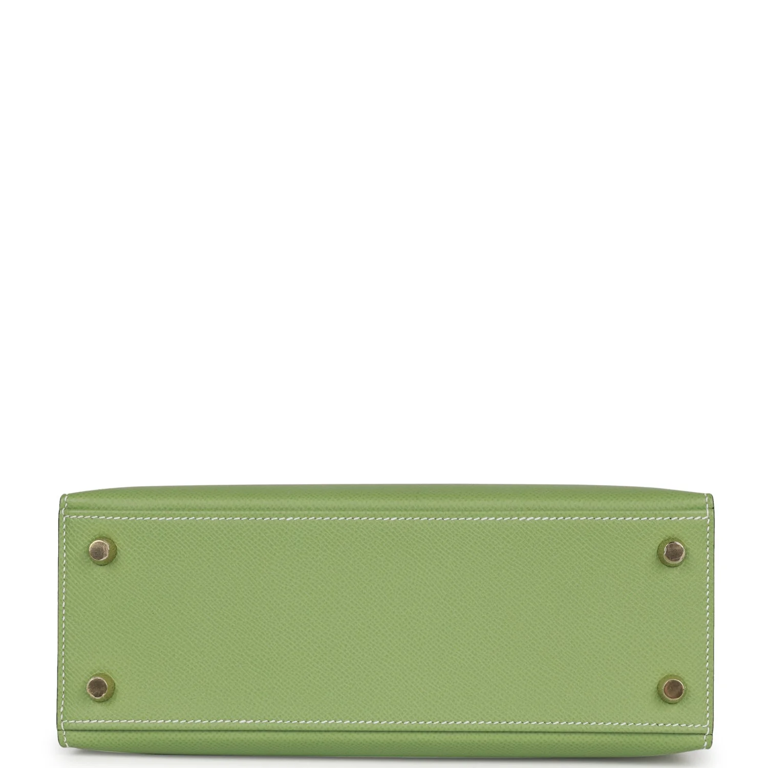 Hermes Special Order (HSS) Kelly Sellier 25 Vert Criquet Epsom Permabrass Hardware - Image 6