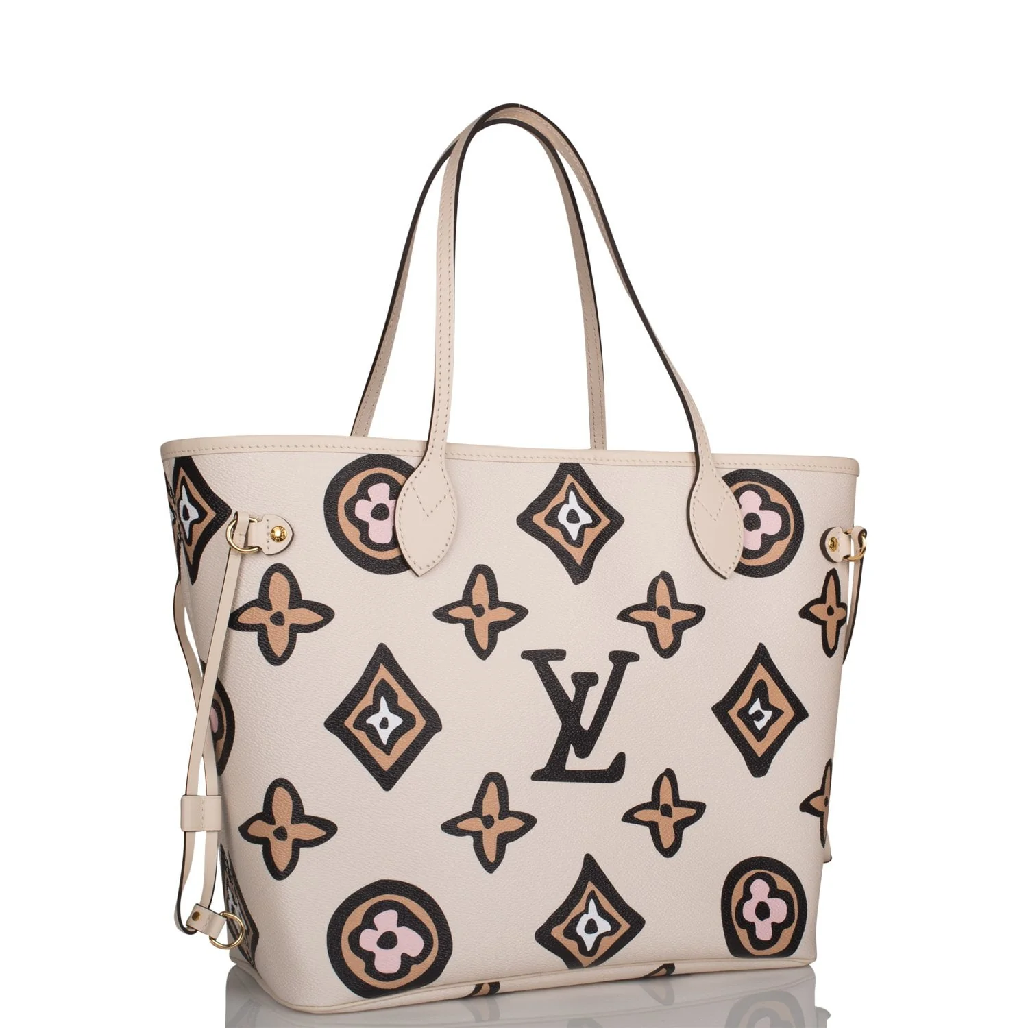 Louis Vuitton Cream Wild At Heart Giant Monogram Neverfull MM - Image 3