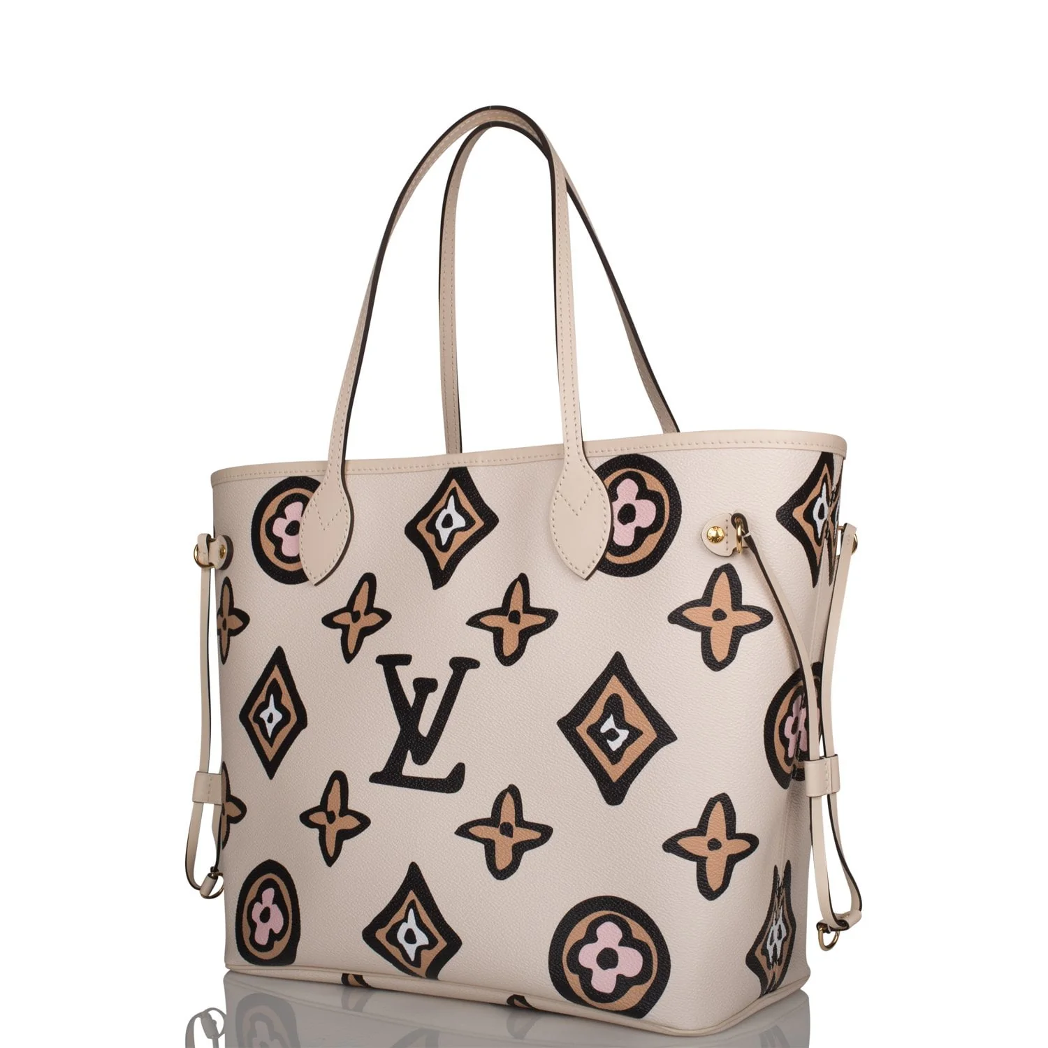 Louis Vuitton Cream Wild At Heart Giant Monogram Neverfull MM - Image 6