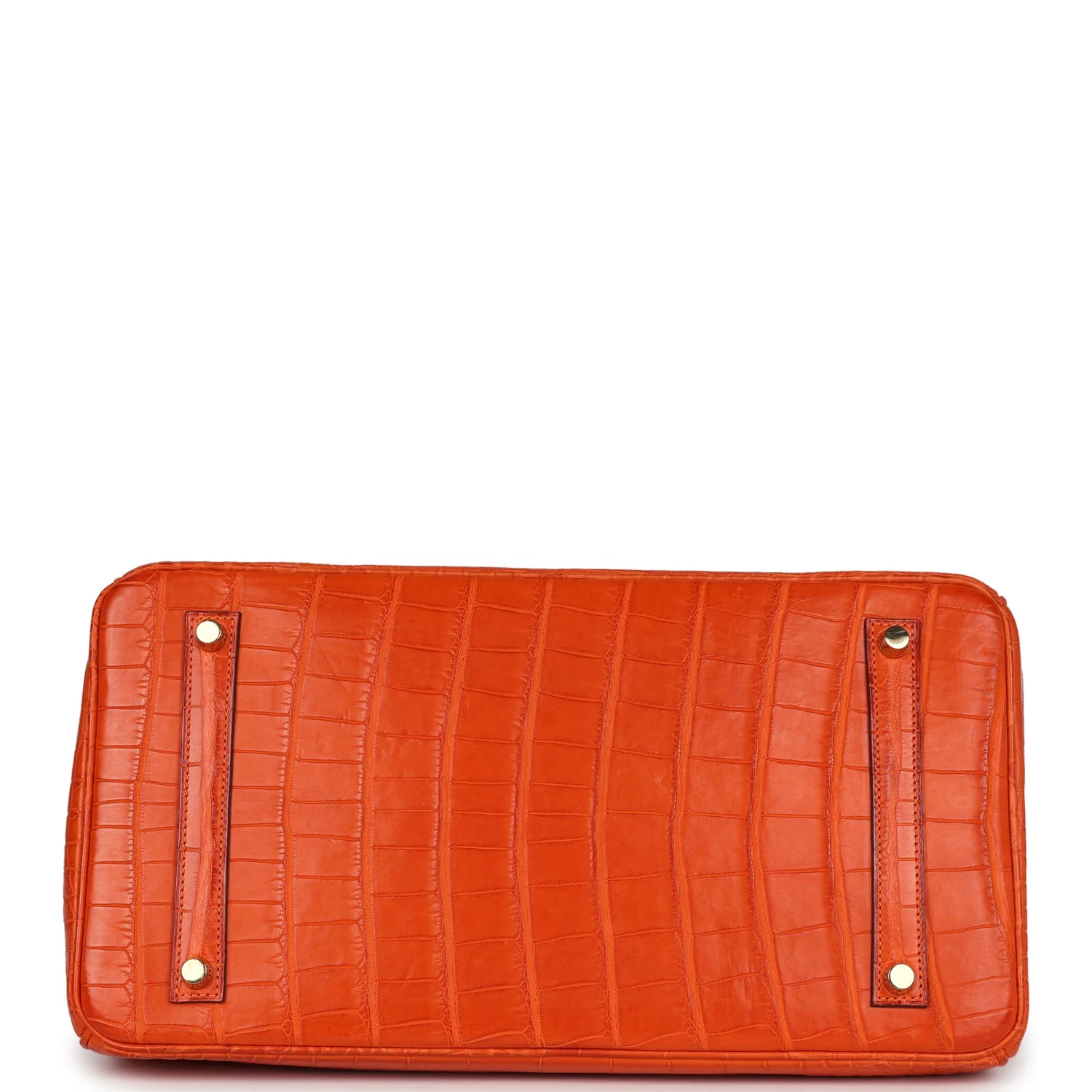 Pre-owned Hermes Birkin 35 Feu Matte Alligator Gold Hardware - Image 6