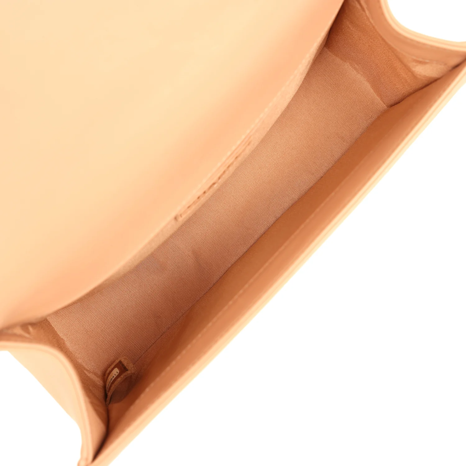 Pre-owned Chanel Medium Boy Bag Dark Beige Lambskin Antique Gold Hardware - Image 8