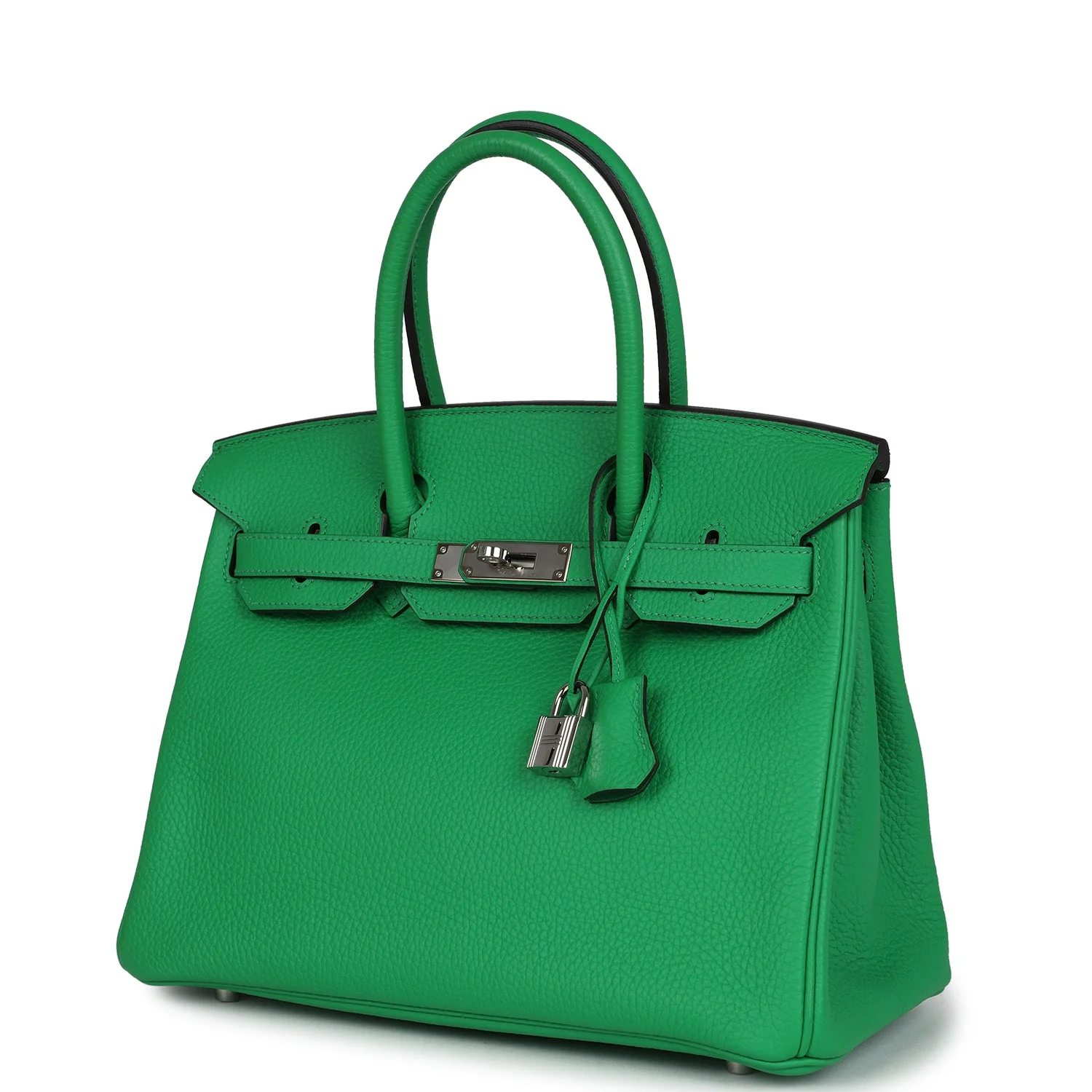 Pre-owned Hermes Birkin 30 Bambou Clemence Palladium Hardware - Image 5
