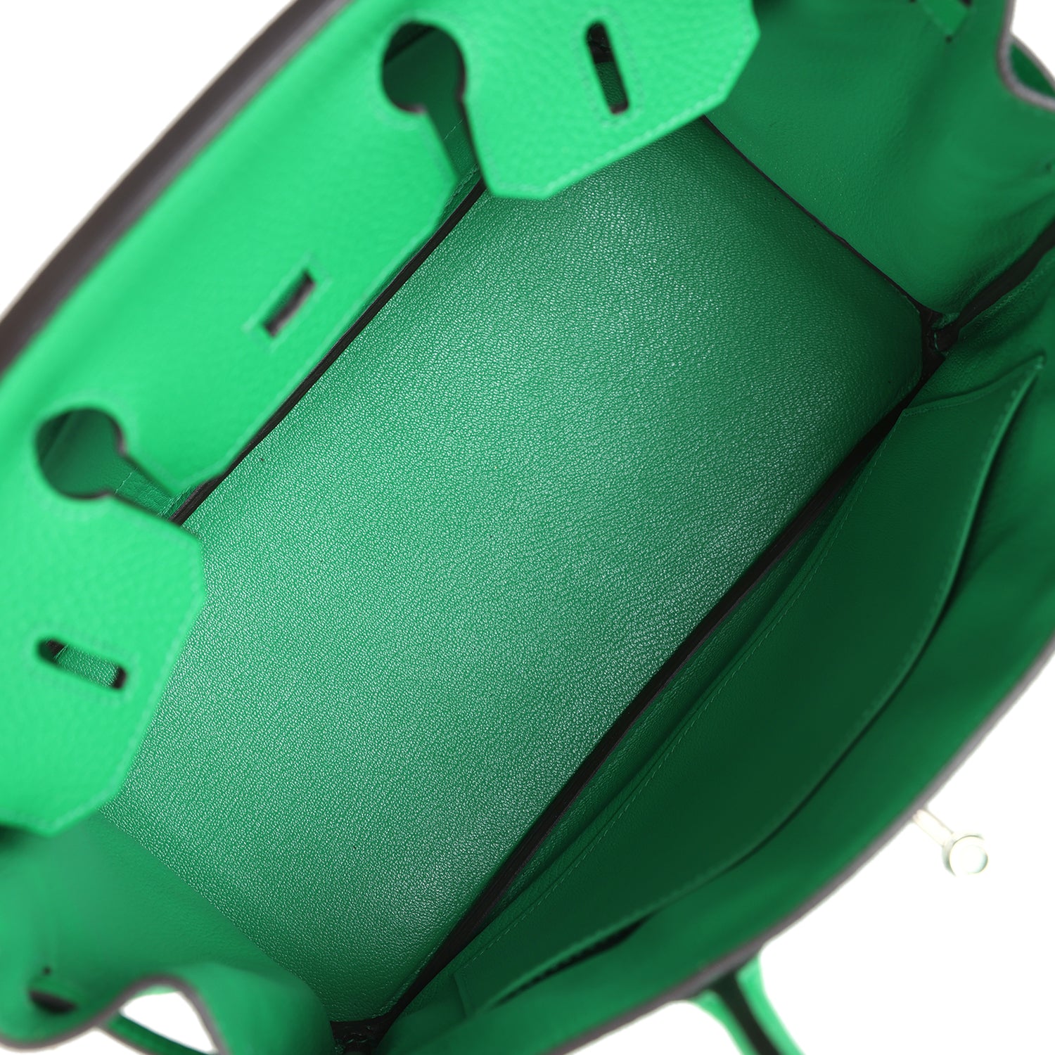 Pre-owned Hermes Birkin 30 Bambou Clemence Palladium Hardware - Image 8