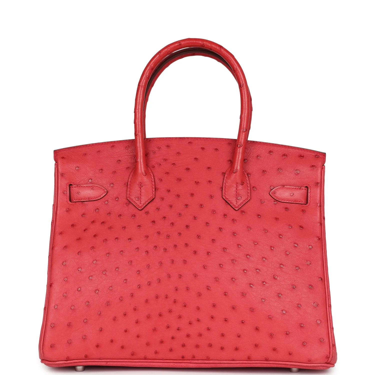 Pre-owned Hermes Birkin 30 Bougainvillea Ostrich Palladium Hardware - Image 4
