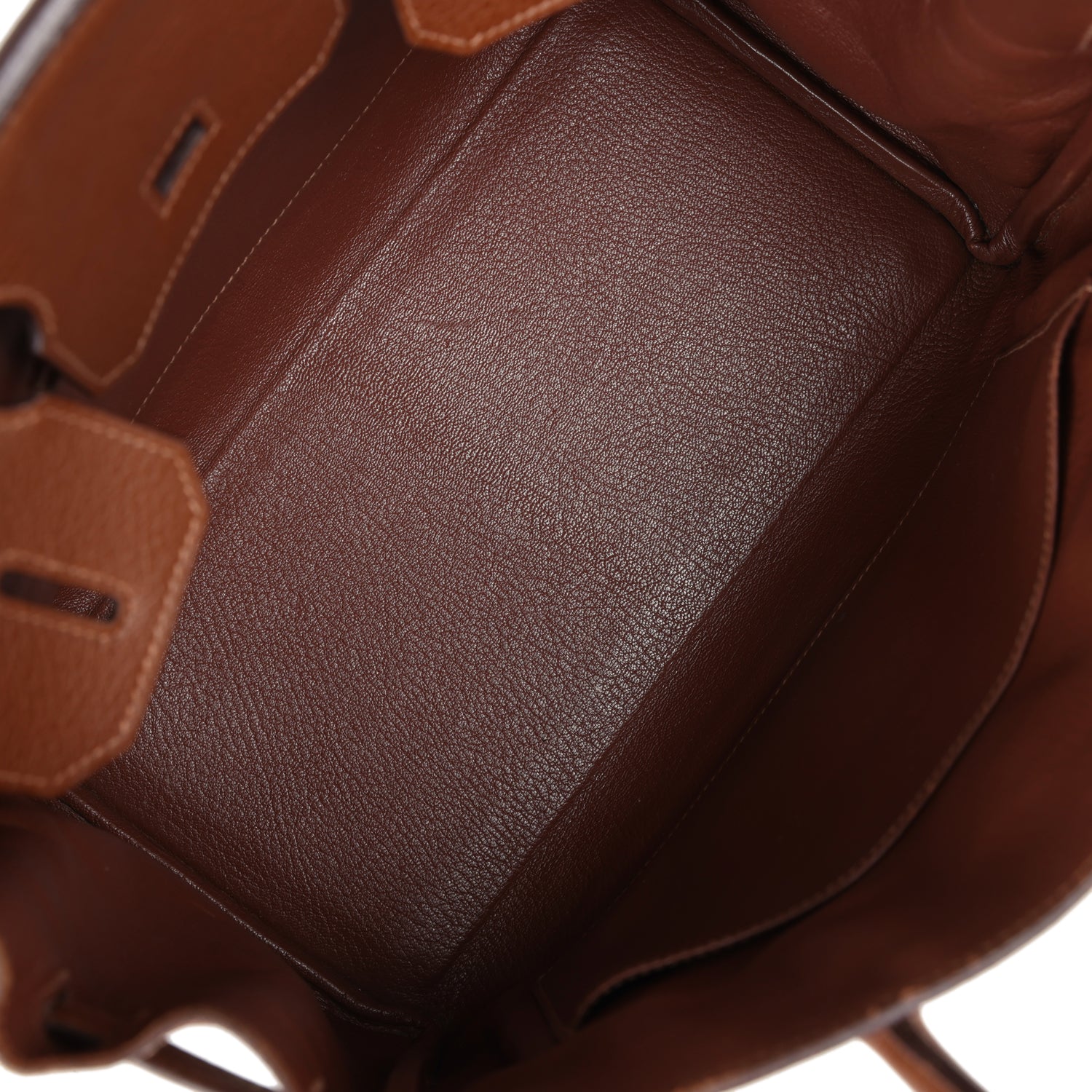 Pre-owned Hermes Birkin 30 Marron D'Inde Buffalo and Mosaique Canvas Palladium Hardware - Image 8