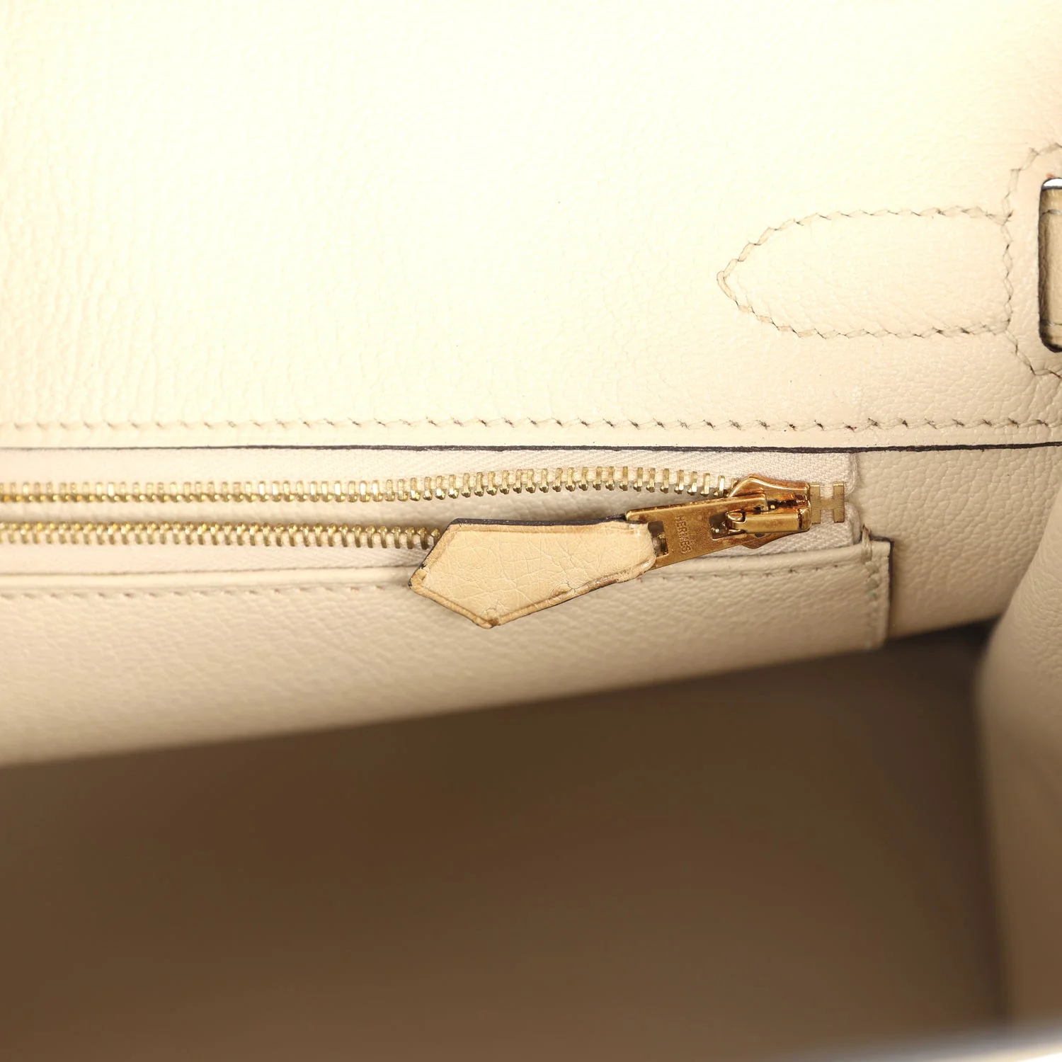 Pre-owned Hermes Birkin 30 Parchemin Ostrich Gold Hardware - Image 9