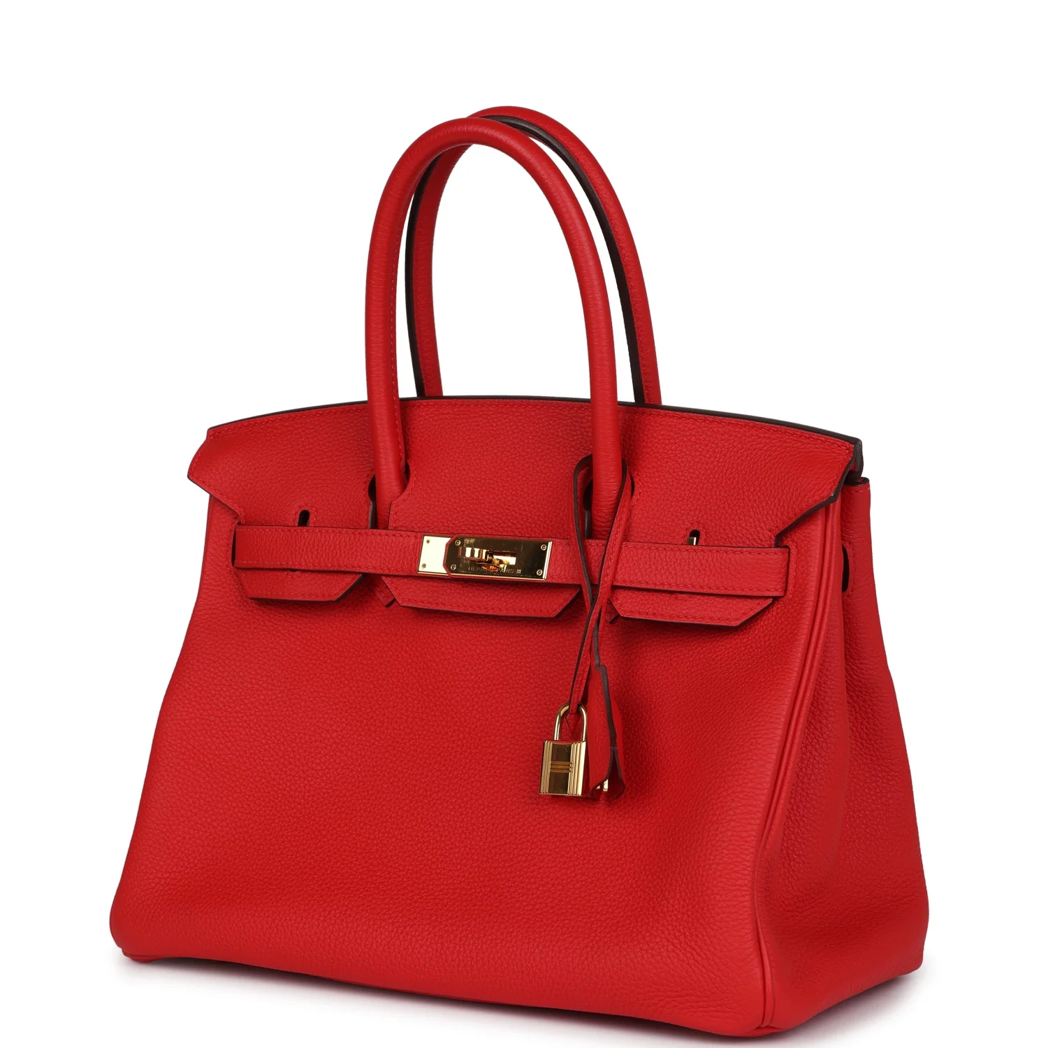 Pre-owned Hermes Birkin 30 Rouge de Coeur Togo Gold Hardware - Image 5