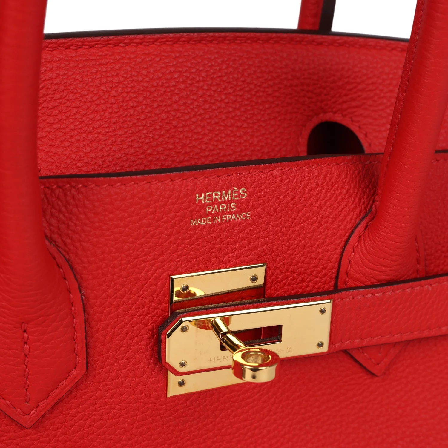 Pre-owned Hermes Birkin 30 Rouge de Coeur Togo Gold Hardware - Image 7