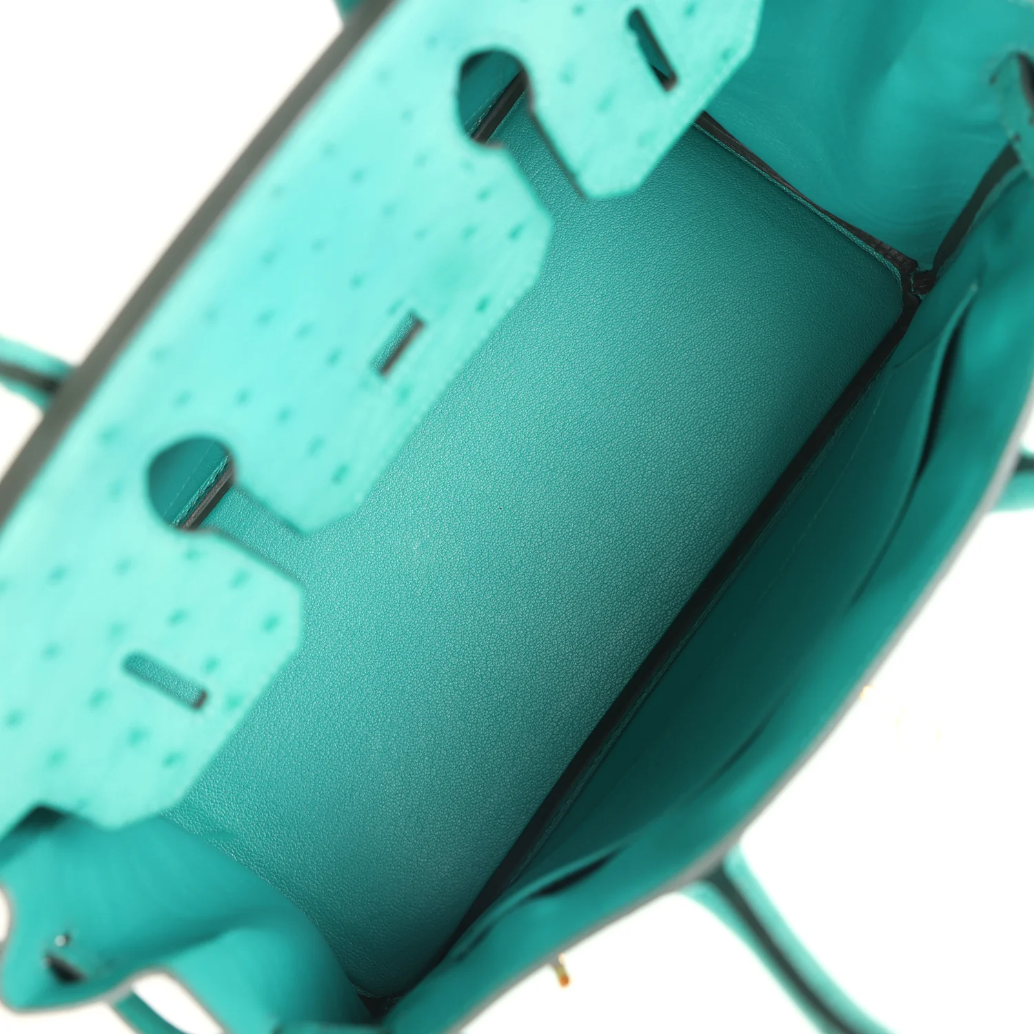 Pre-owned Hermes Birkin 30 Vert Verone Ostrich Gold Hardware - Image 8