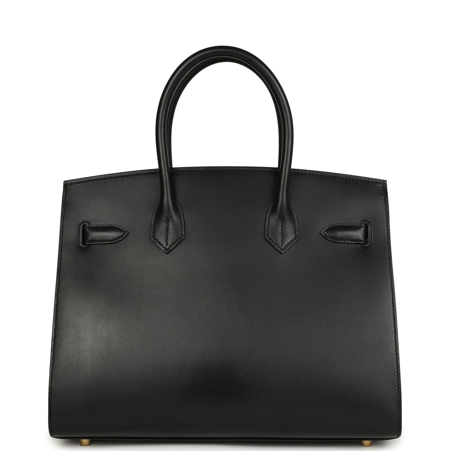 Pre-owned Hermes Birkin Sellier 30 Black Monsieur Gold Hardware - Image 4