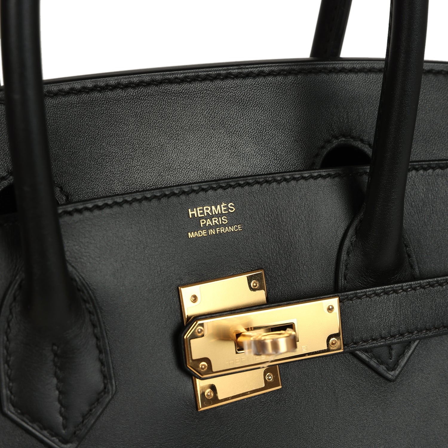 Pre-owned Hermes Birkin Sellier 30 Black Monsieur Gold Hardware - Image 7