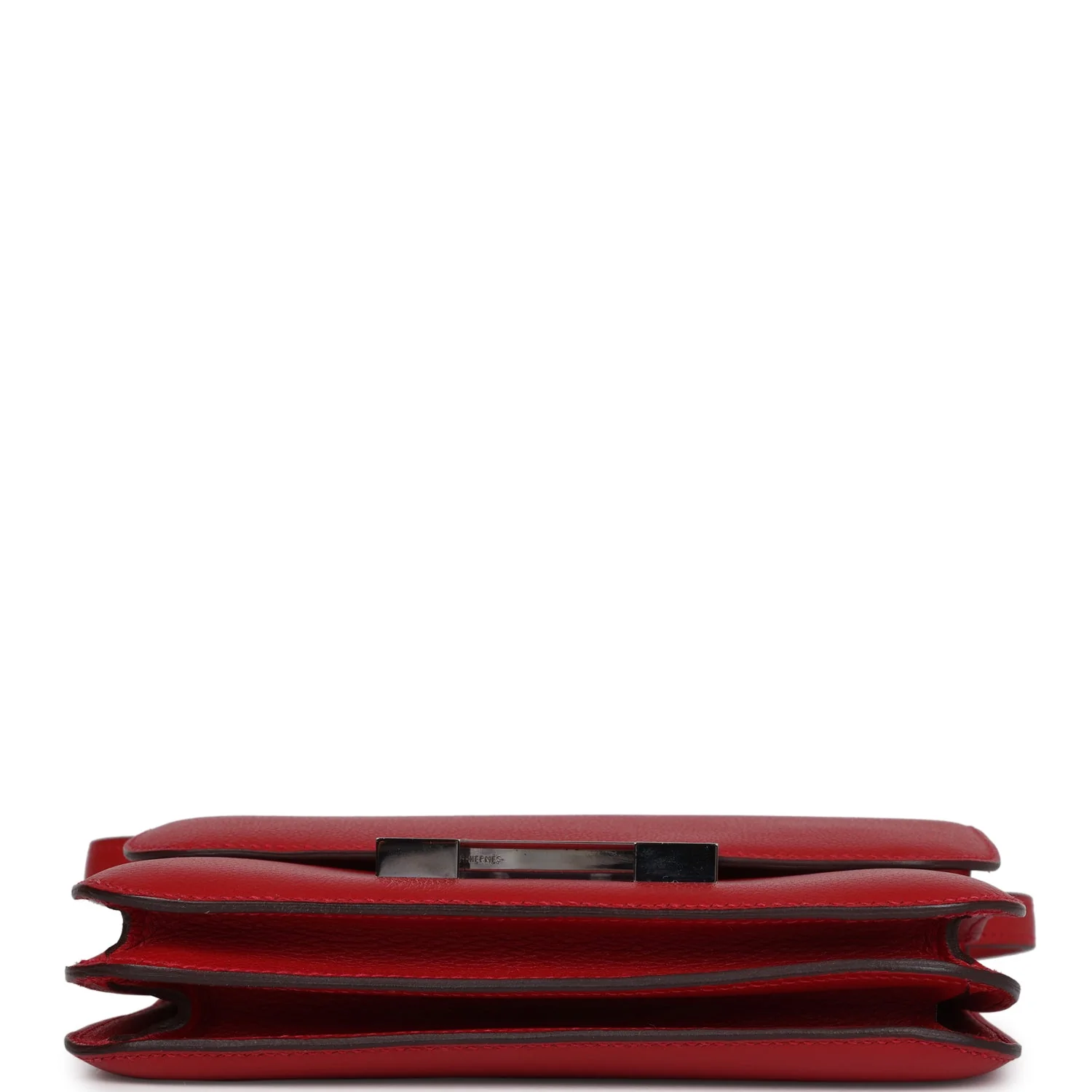 Pre-owned Hermes Constance 18 Rouge Casaque Evercolor Palladium Hardware - Image 6