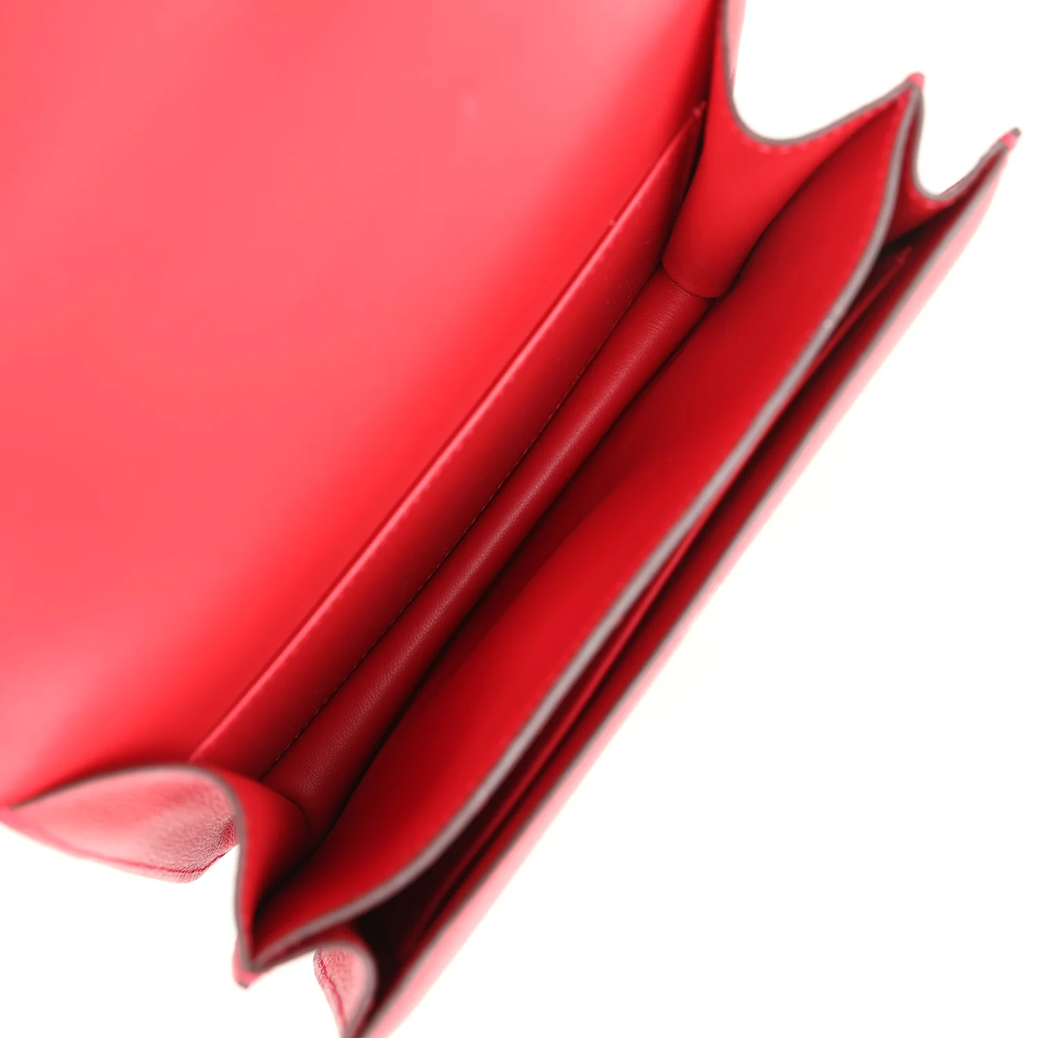 Pre-owned Hermes Constance 18 Rouge Casaque Evercolor Palladium Hardware - Image 9