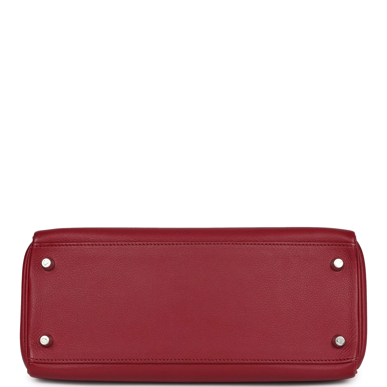 Pre-owned Hermes Kelly Retourne 28 Rouge Grenat Evercolor Palladium Hardware - Image 6