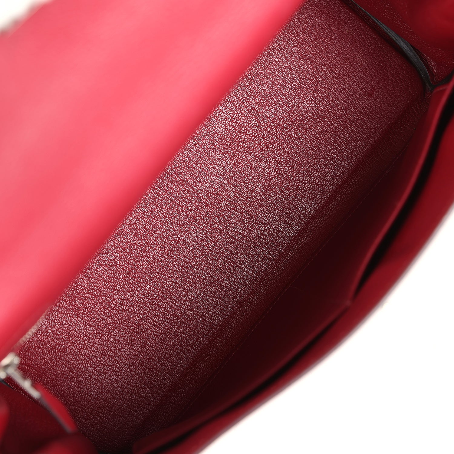 Pre-owned Hermes Kelly Retourne 28 Rouge Grenat Evercolor Palladium Hardware - Image 8