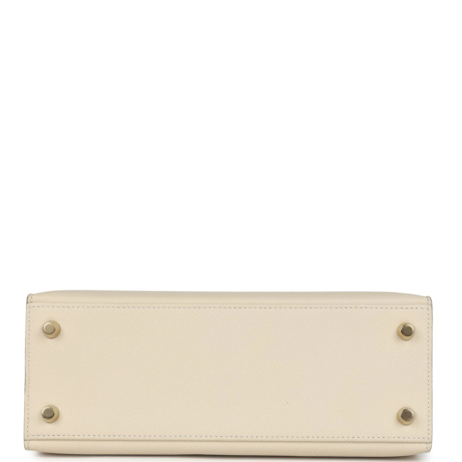 Pre-owned Hermes Kelly Sellier 25 Craie Epsom Gold Hardware - Image 6