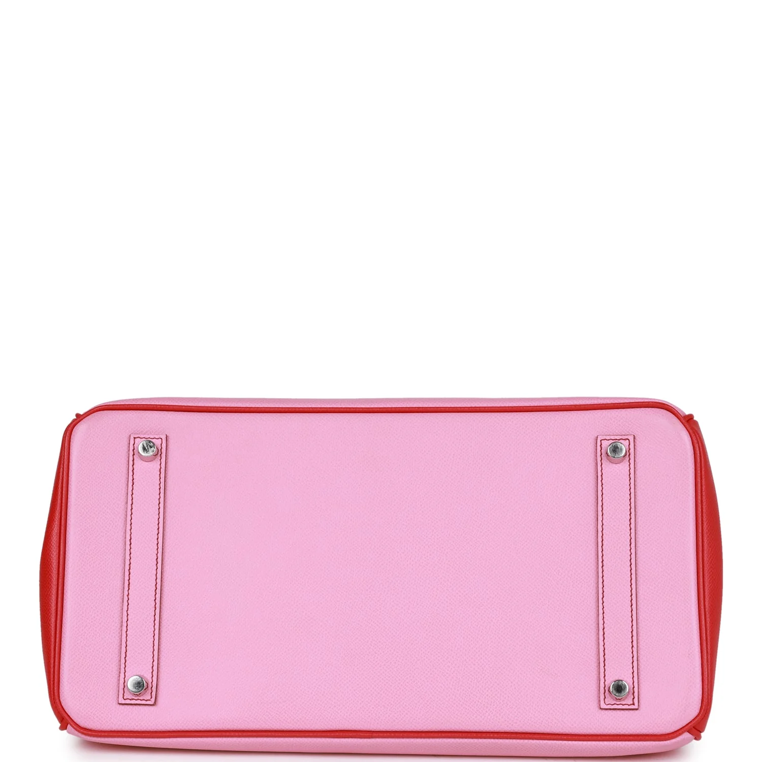 Pre-owned Hermes Special Order (HSS) Birkin 35 Bubblegum and Bougainvillea Epsom Palladium Hardware - Image 6