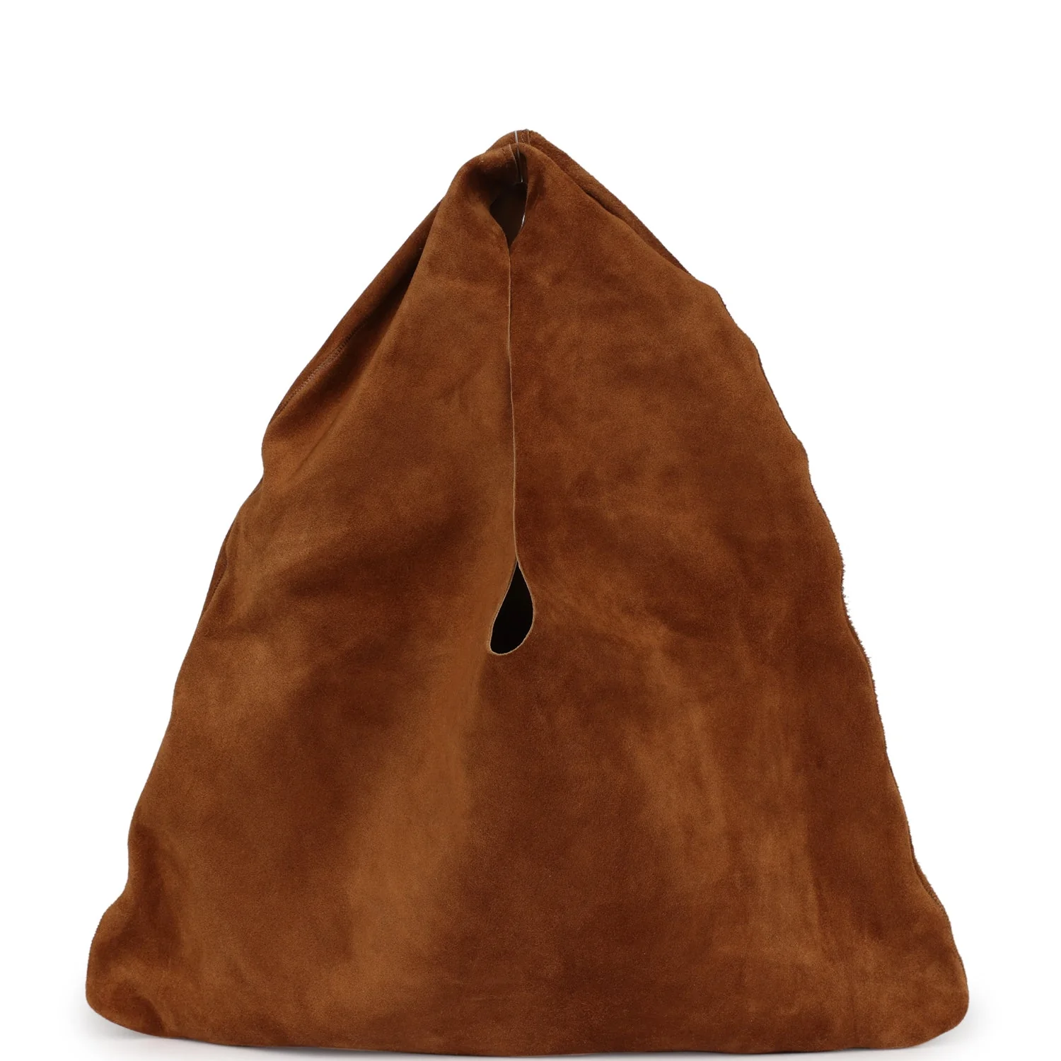 The Row Small Bindle Bag Caramel Suede - Image 4