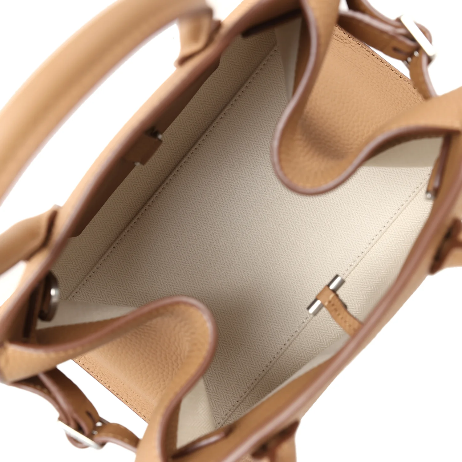 The Row Soft Margaux 10 Bag Sandpit Calfskin Silver Hardware - Image 9