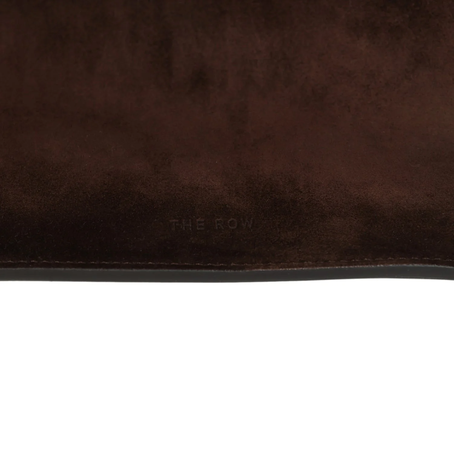 The Row Soft Margaux 15 Bag Mocha Suede Gold Hardware - Image 5