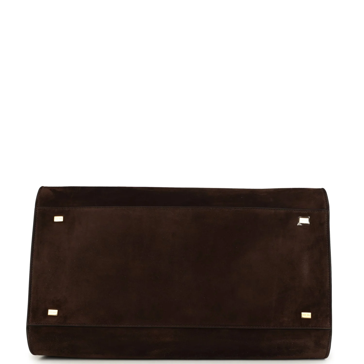 The Row Soft Margaux 15 Bag Mocha Suede Gold Hardware - Image 7