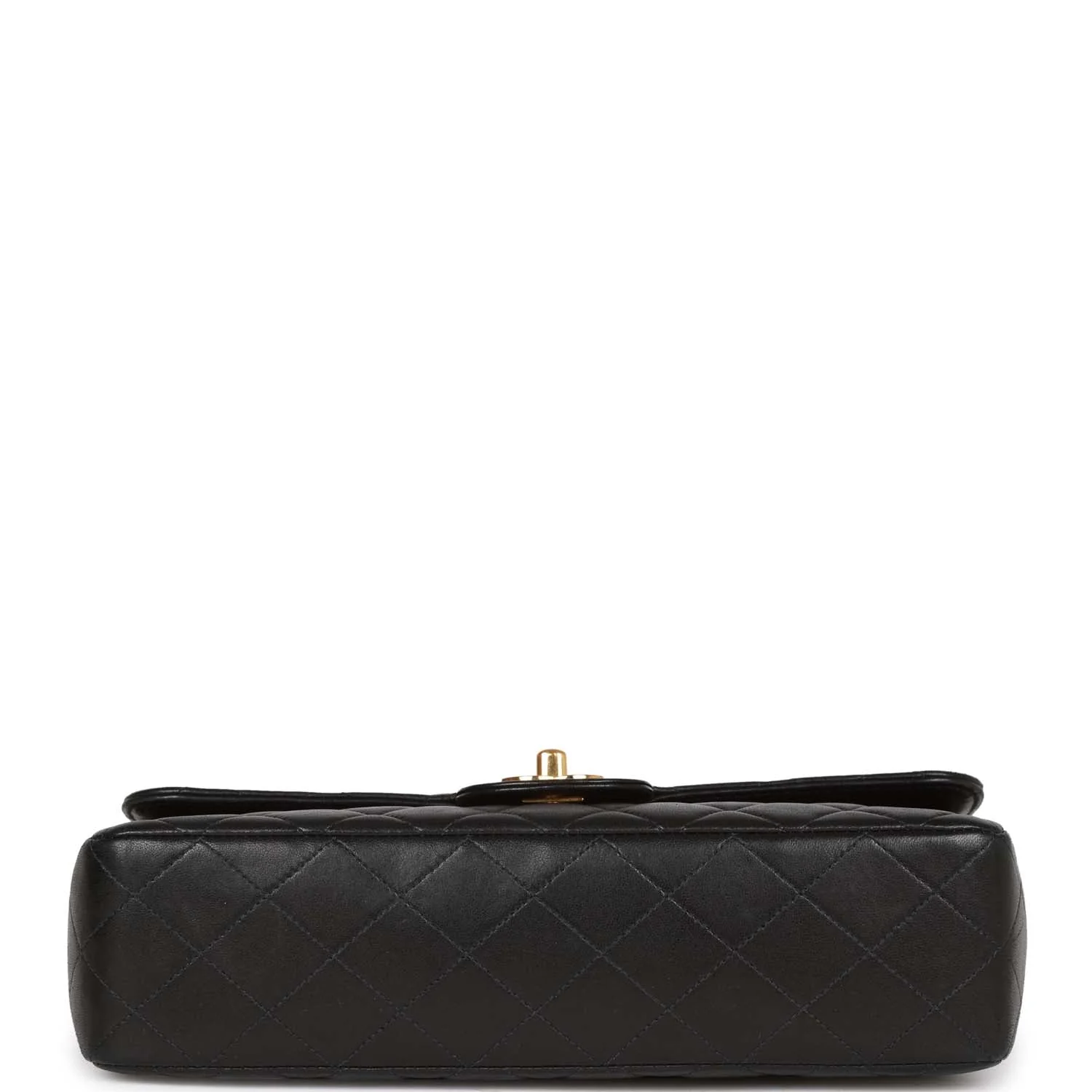 Vintage Chanel Kelly Parent Flap Bag Black Lambskin Gold Hardware - Image 6