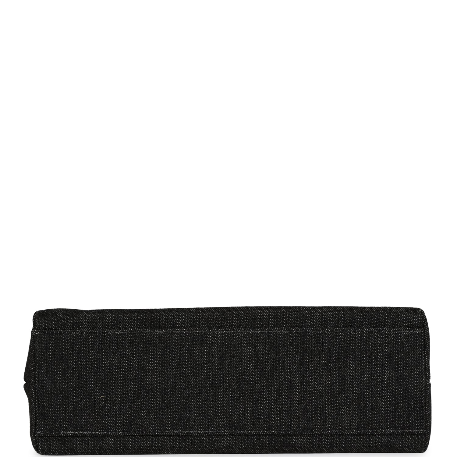 Vintage Chanel Kelly Top Handle Bag Black Denim Gold Hardware - Image 6